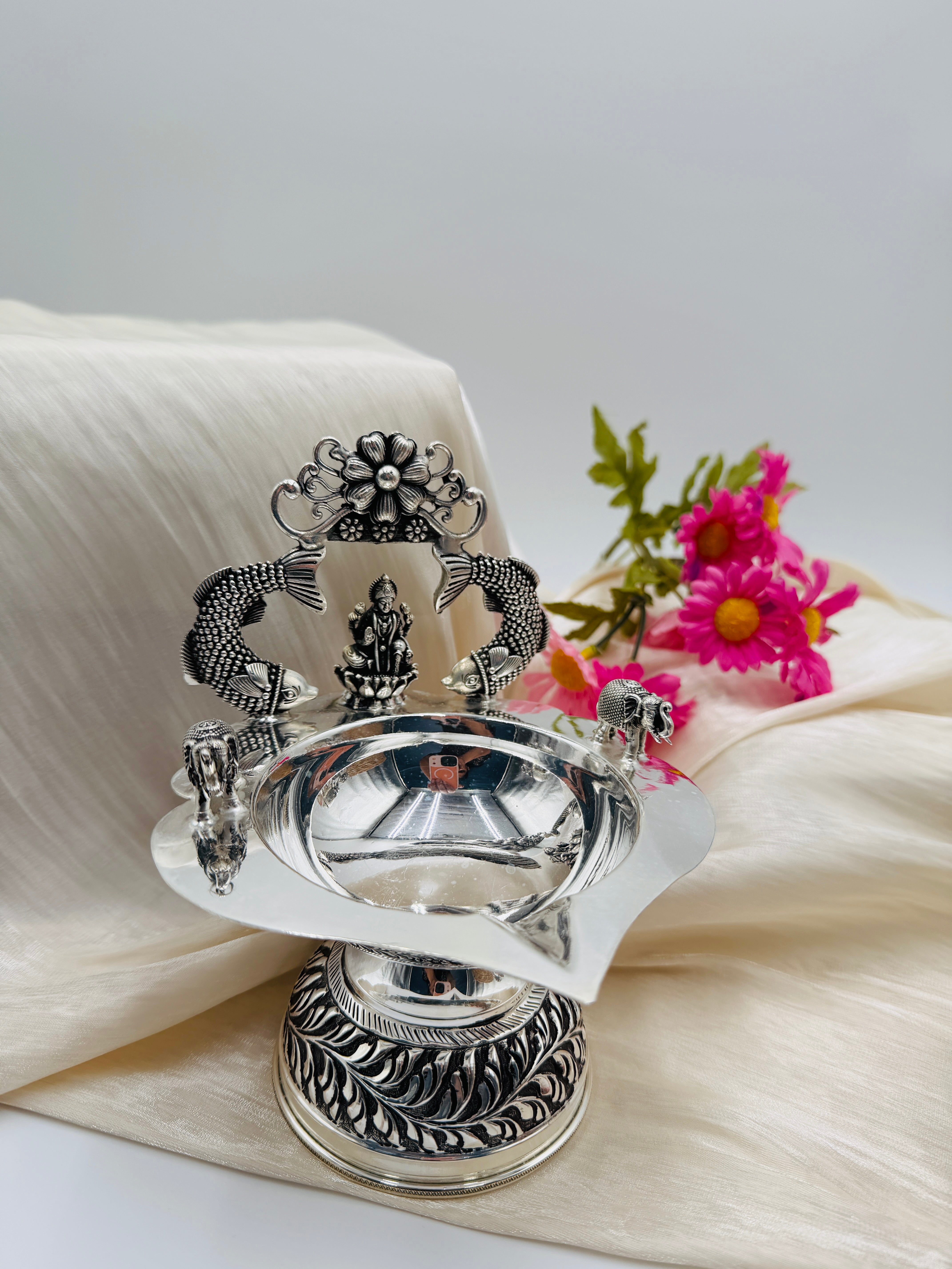 Antique Fish Lakshmi Diyas