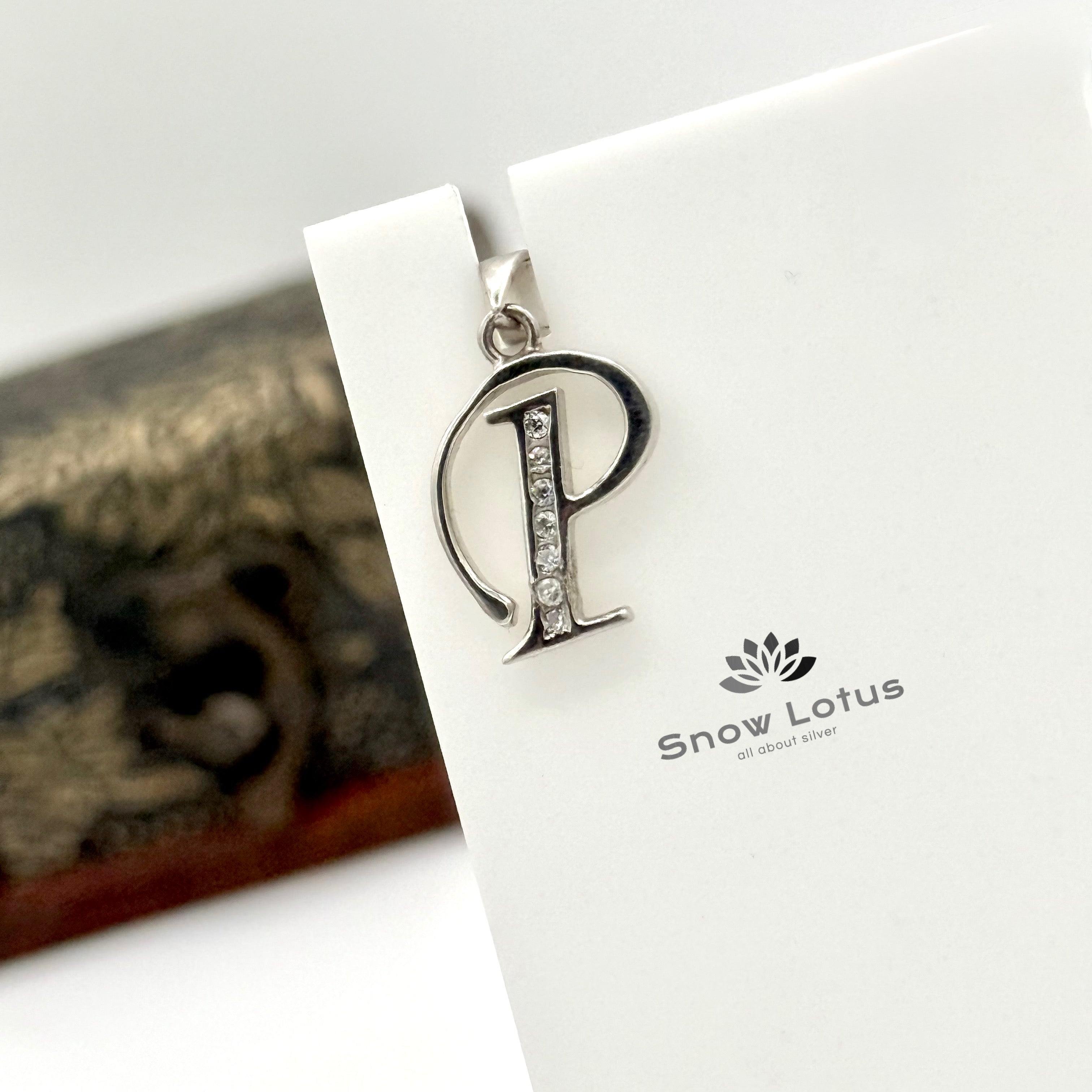 P Alphabet CZ Pendant