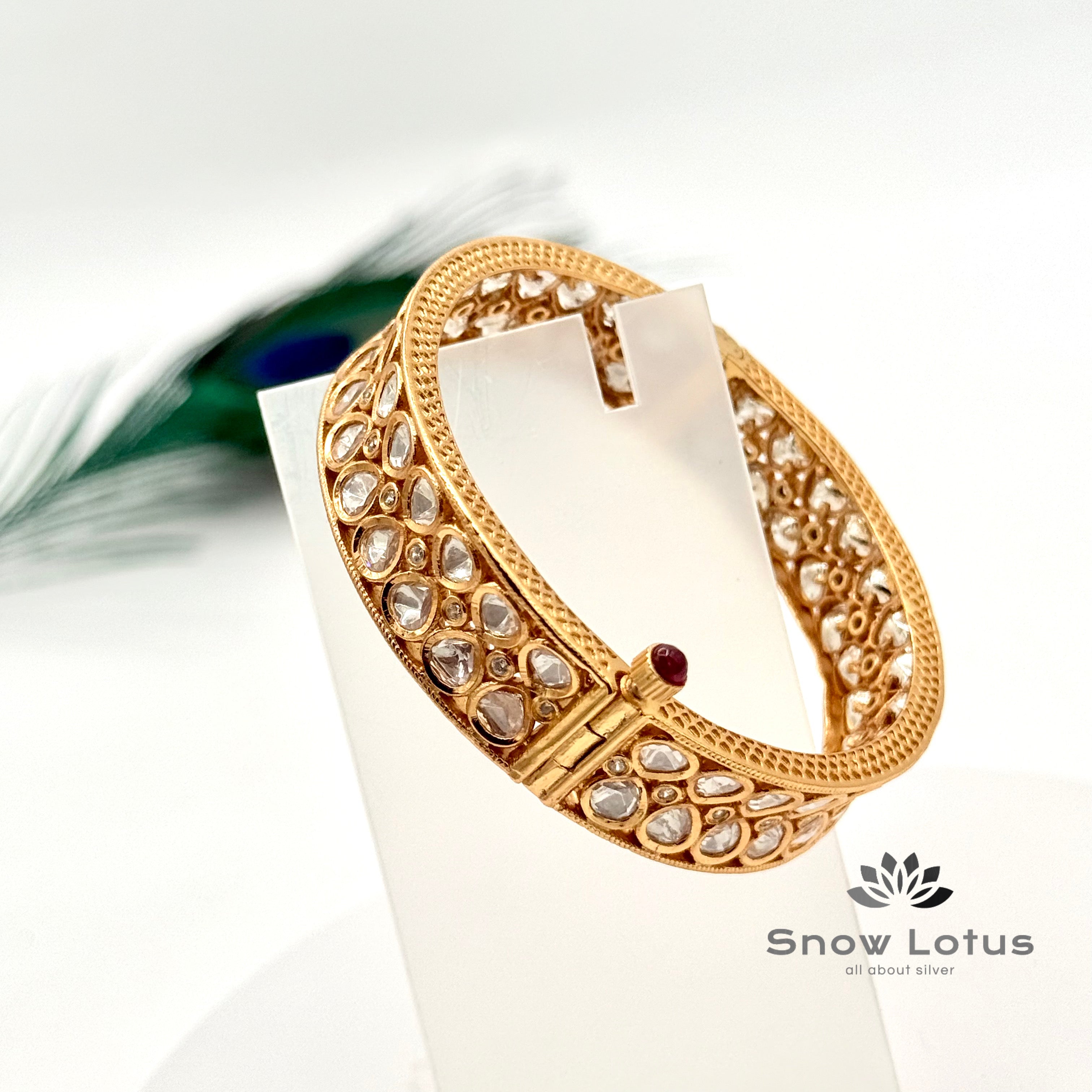 Floral Polki Openable screw kada single (2.4)