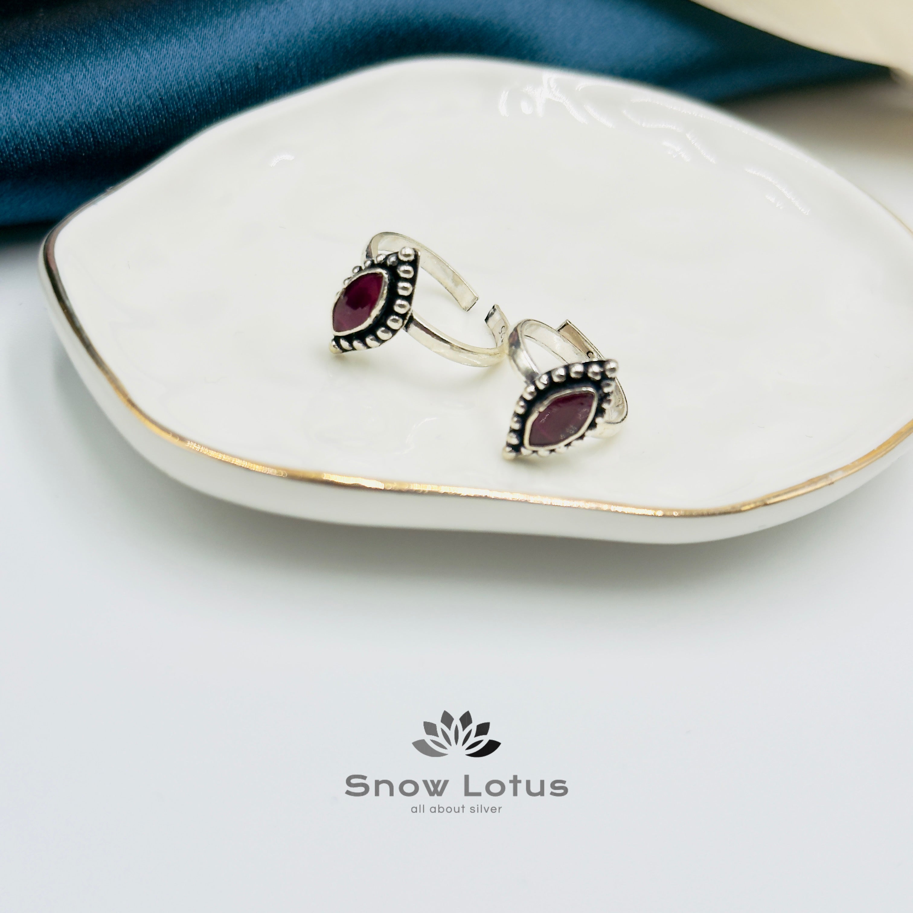 Toe Rings Cut Stone M19