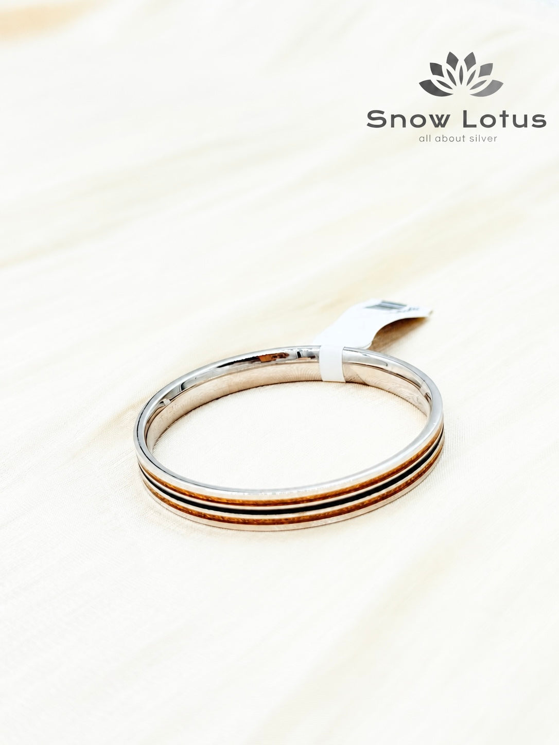 Golden Black Lined Baby Bangle Single 1.10 inch