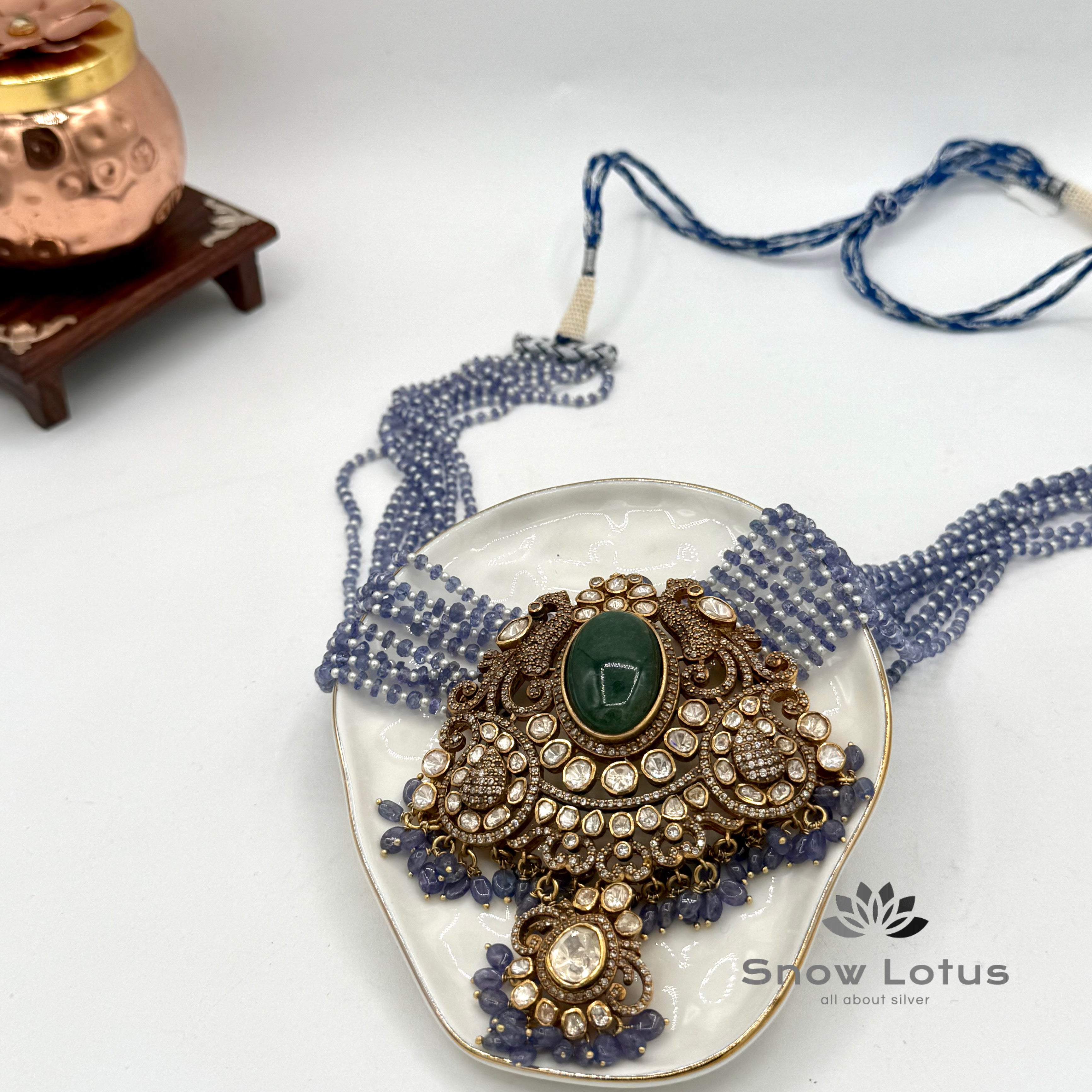 Amethyst Moissanite Neckpiece