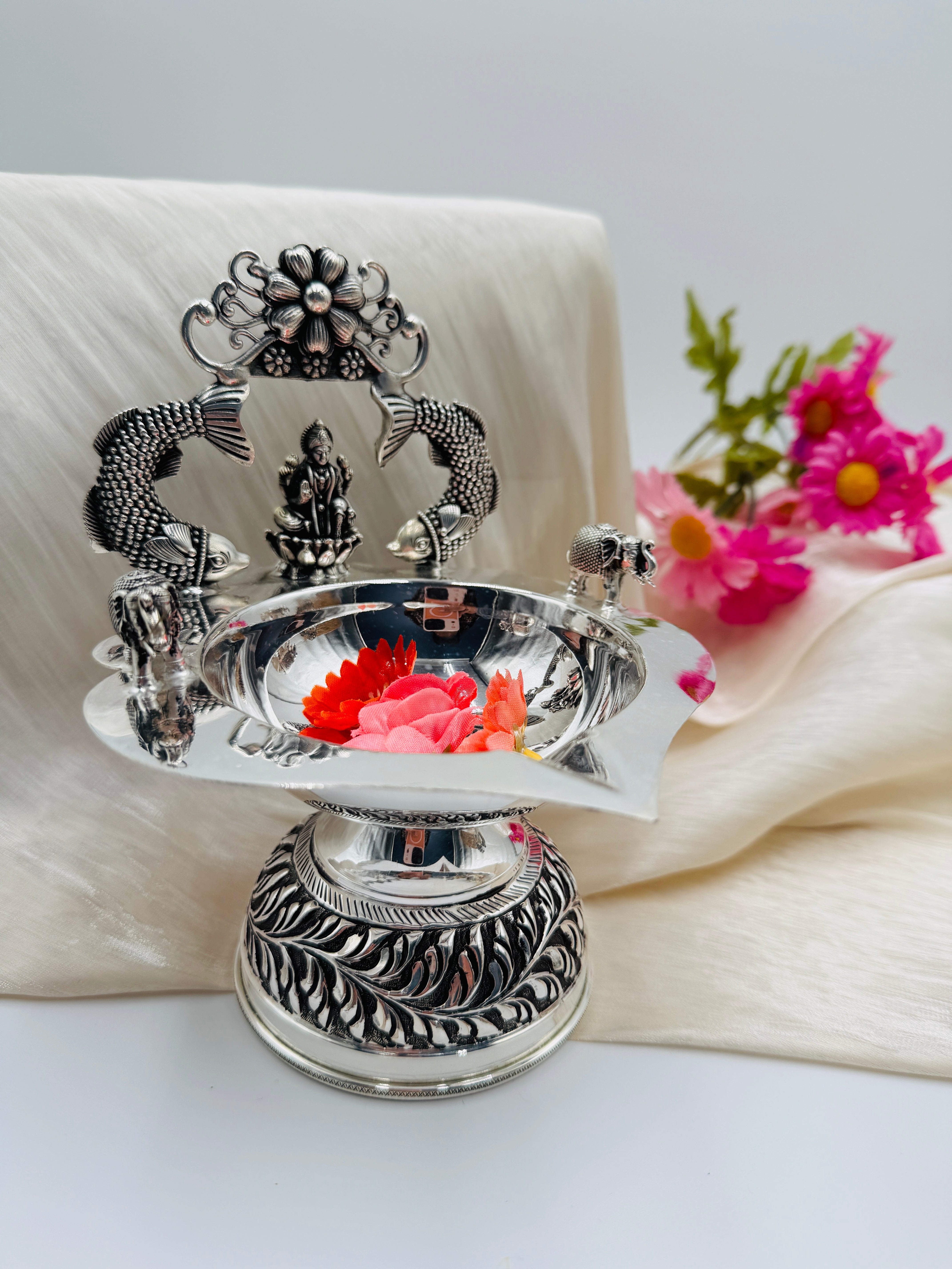 Antique Fish Lakshmi Diyas