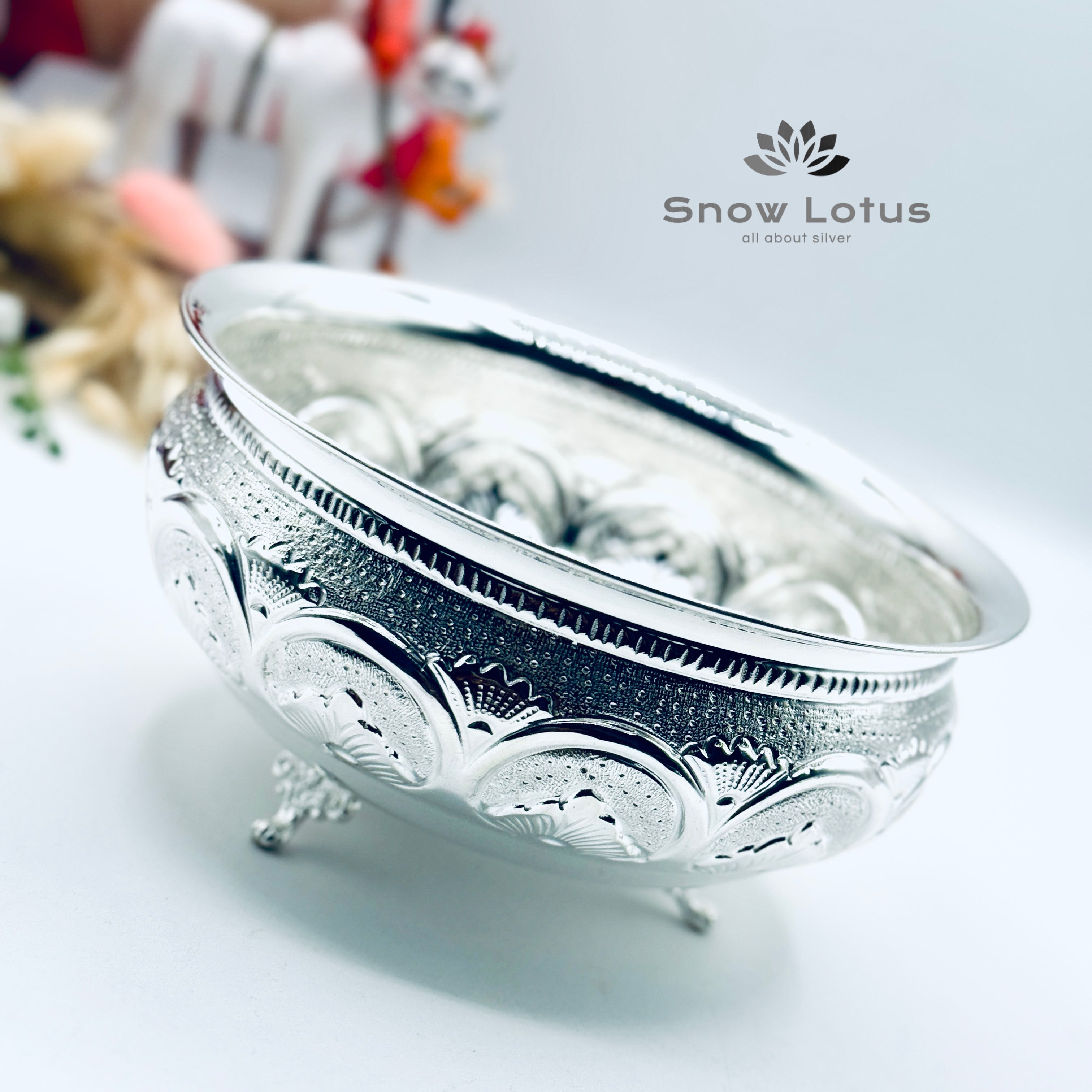Nakshi Pooja Bowls with Legs