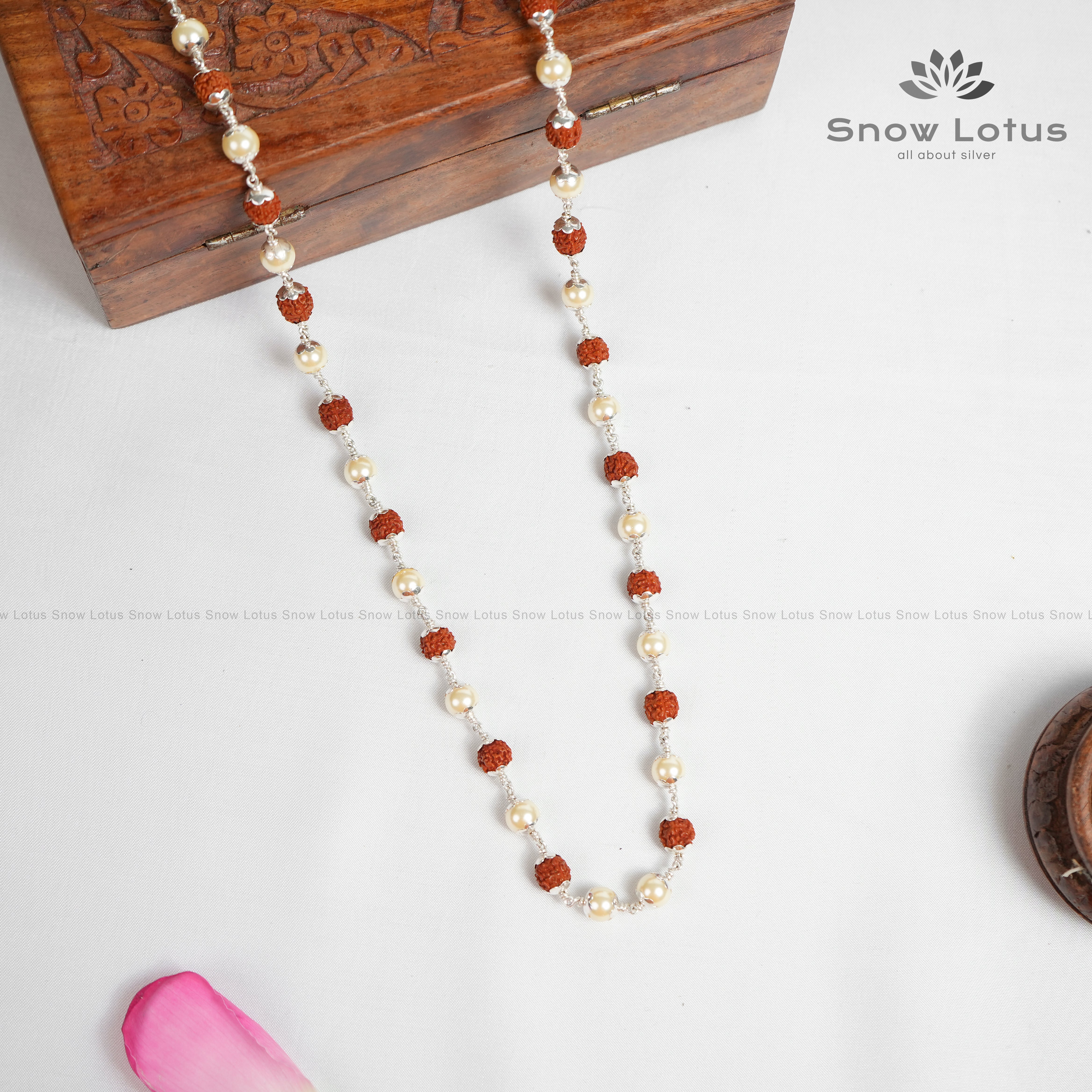 23 gms Pearl Rudraksha Mala
