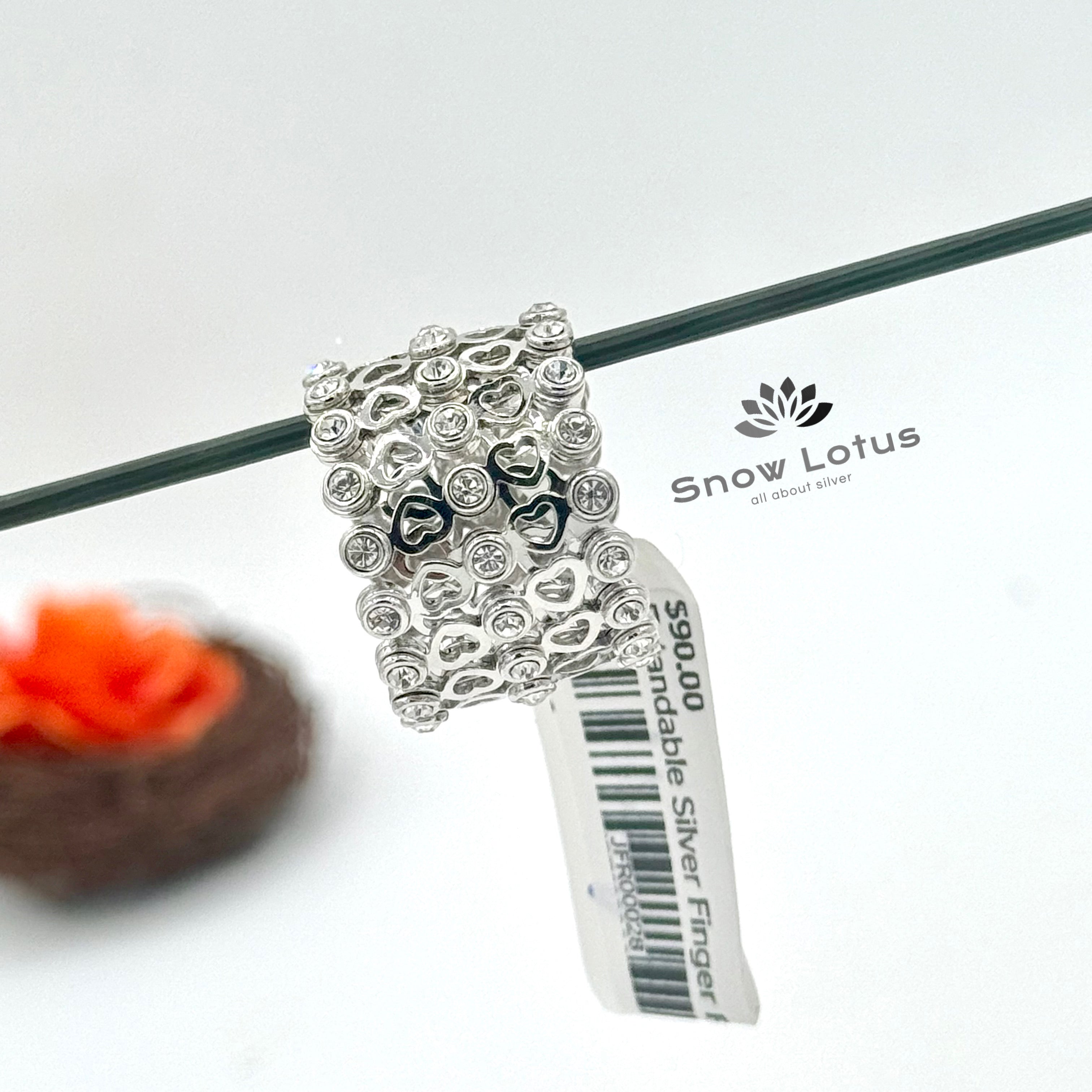 Extandable Silver Finger Ring & Bangle