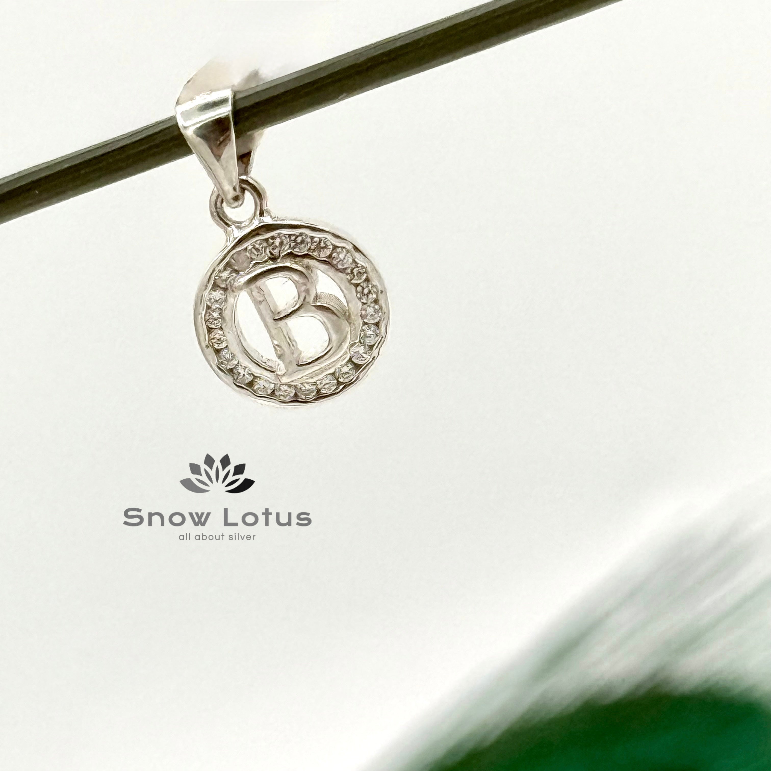 B Alphabet CZ Pendant