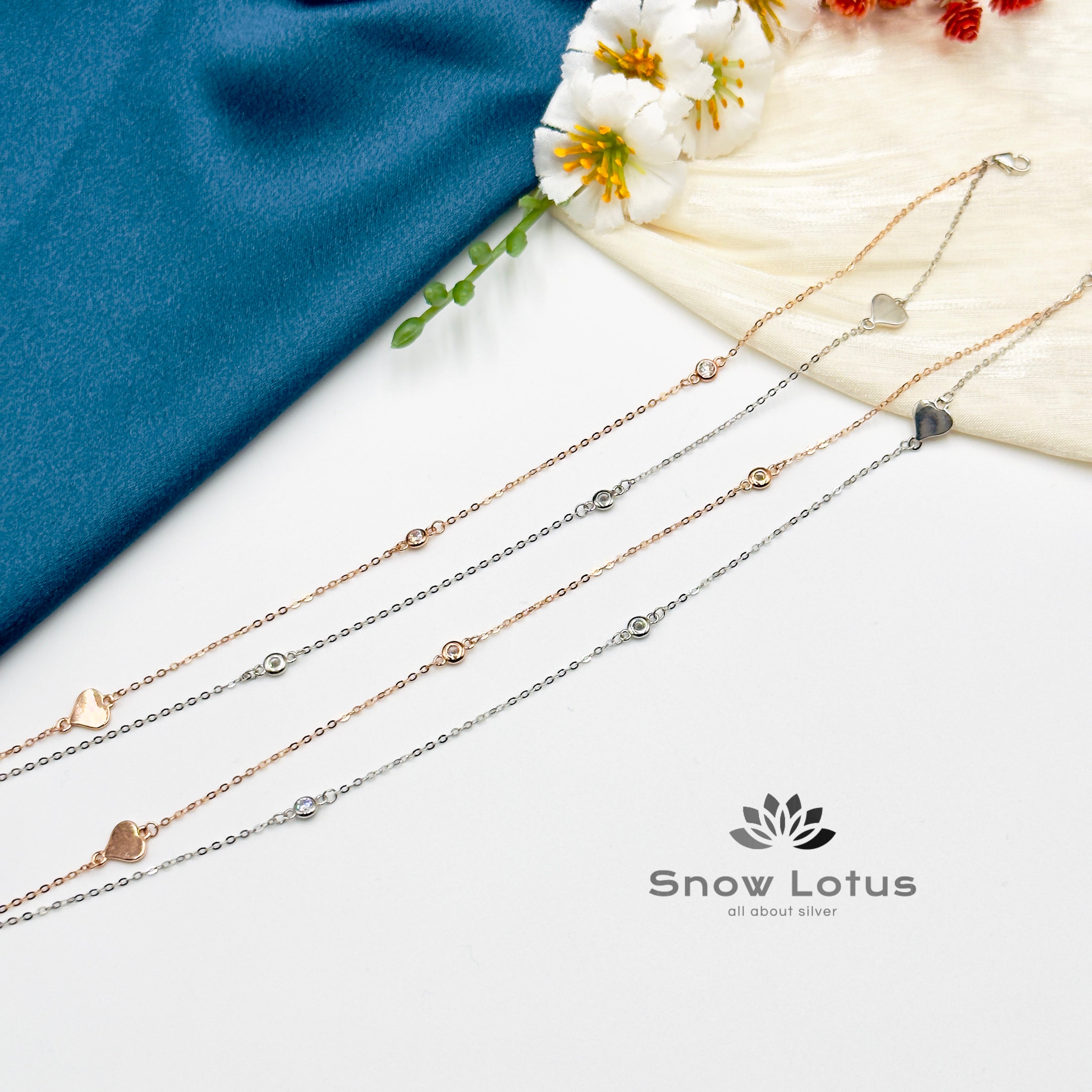 Double Layered Double Tone Anklets