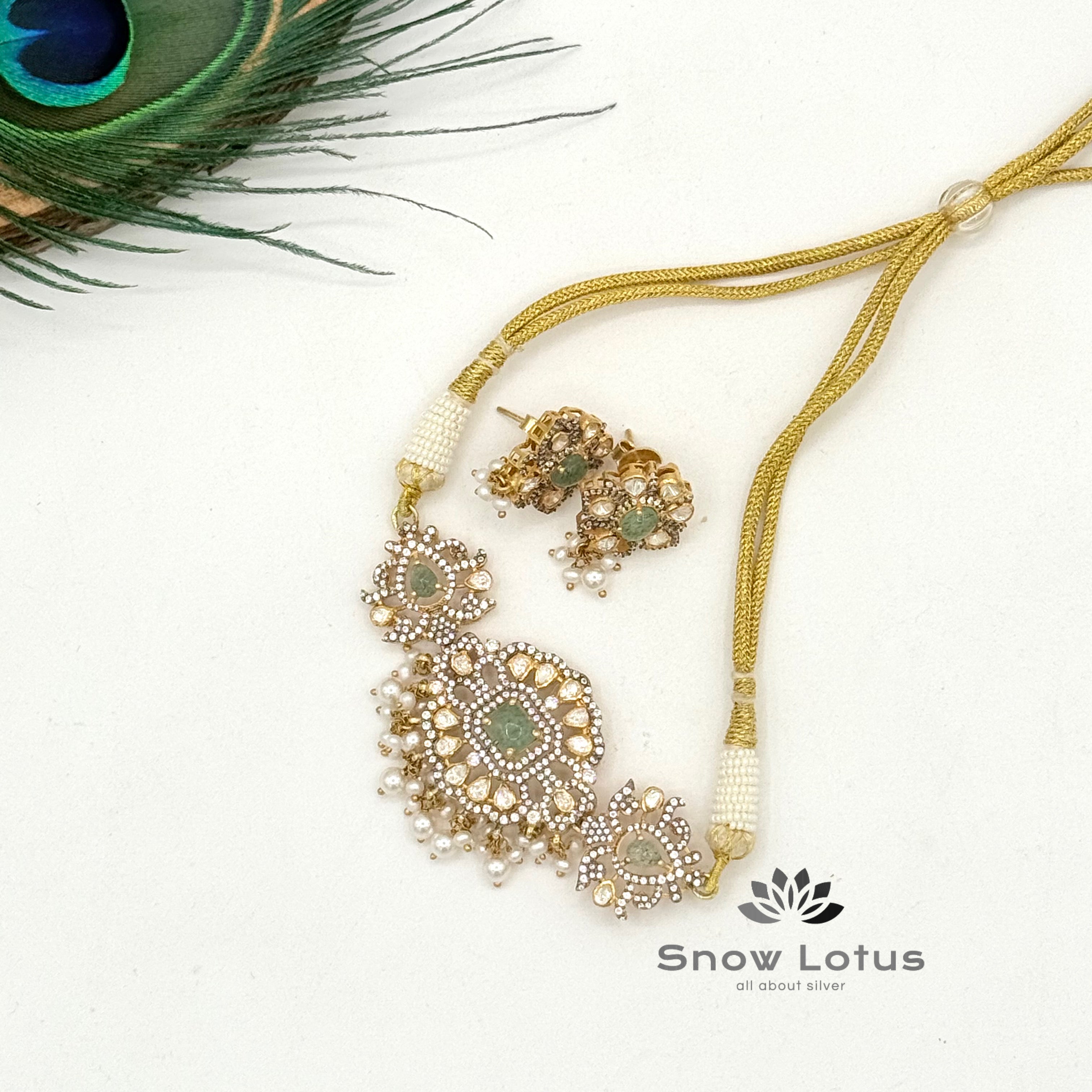 Mint Green Chocker with earrings