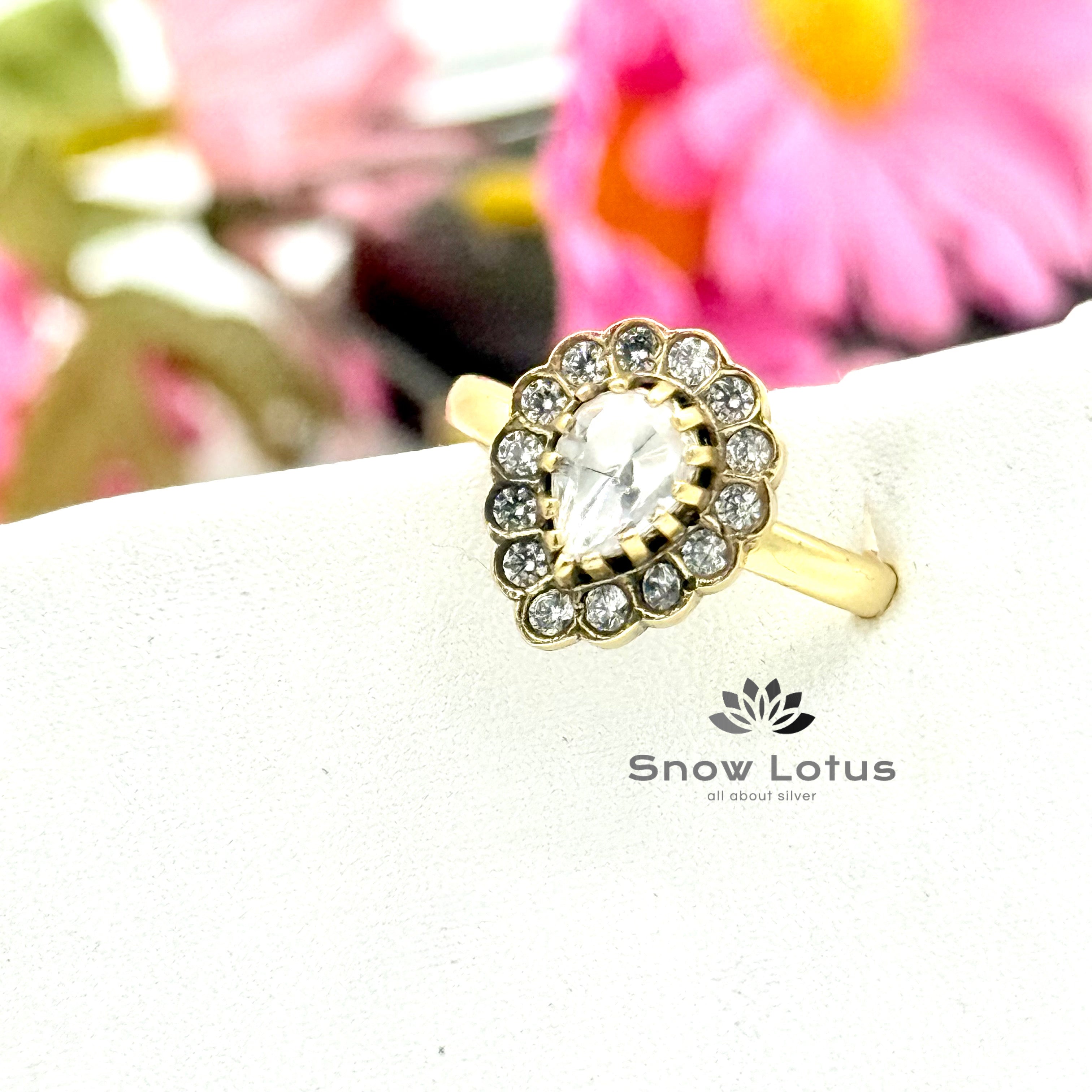 Gorgeous Drop Moissanite Finger Ring