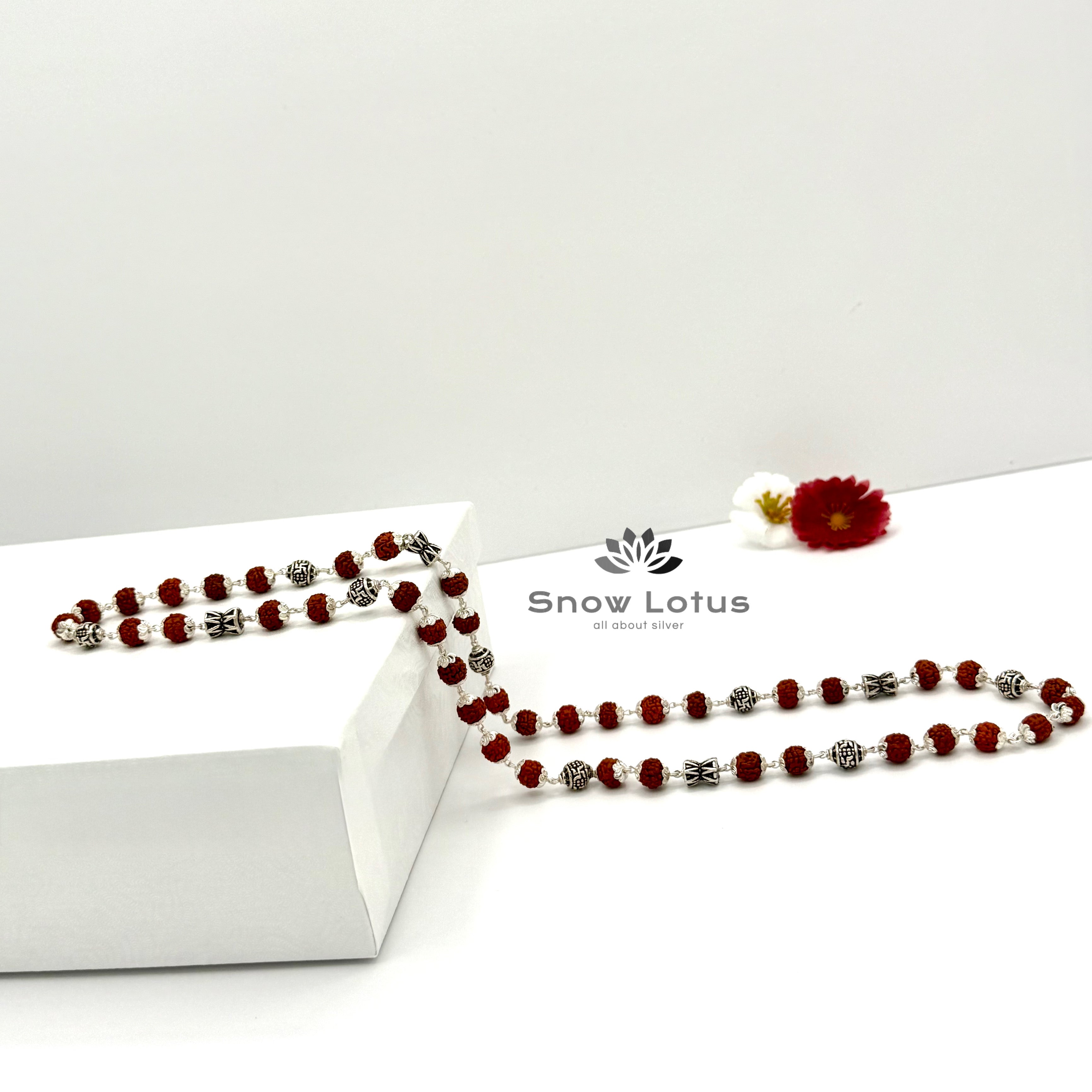 Damarukam Balls Rudraksha Mala