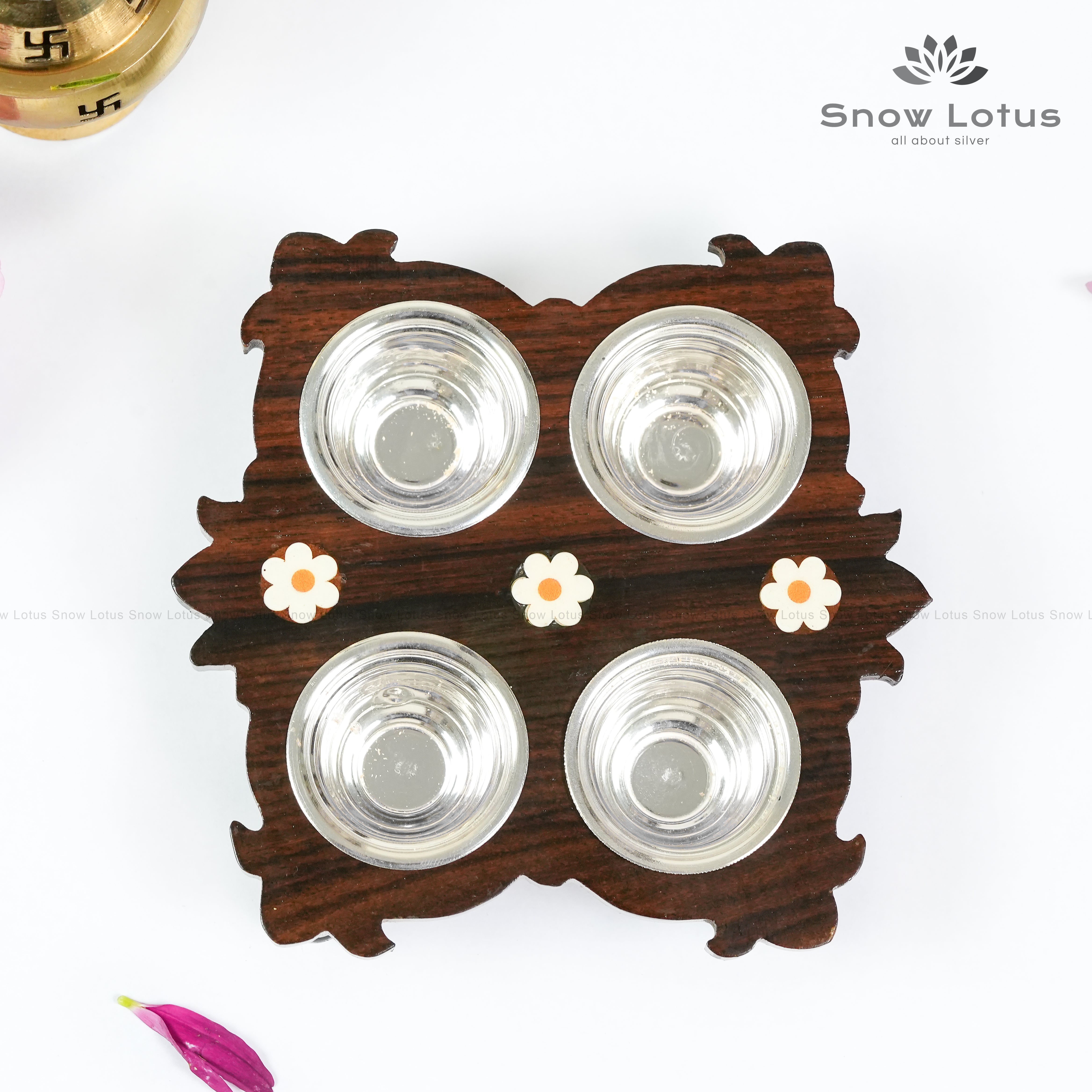4 Cup Wooden Panchapali