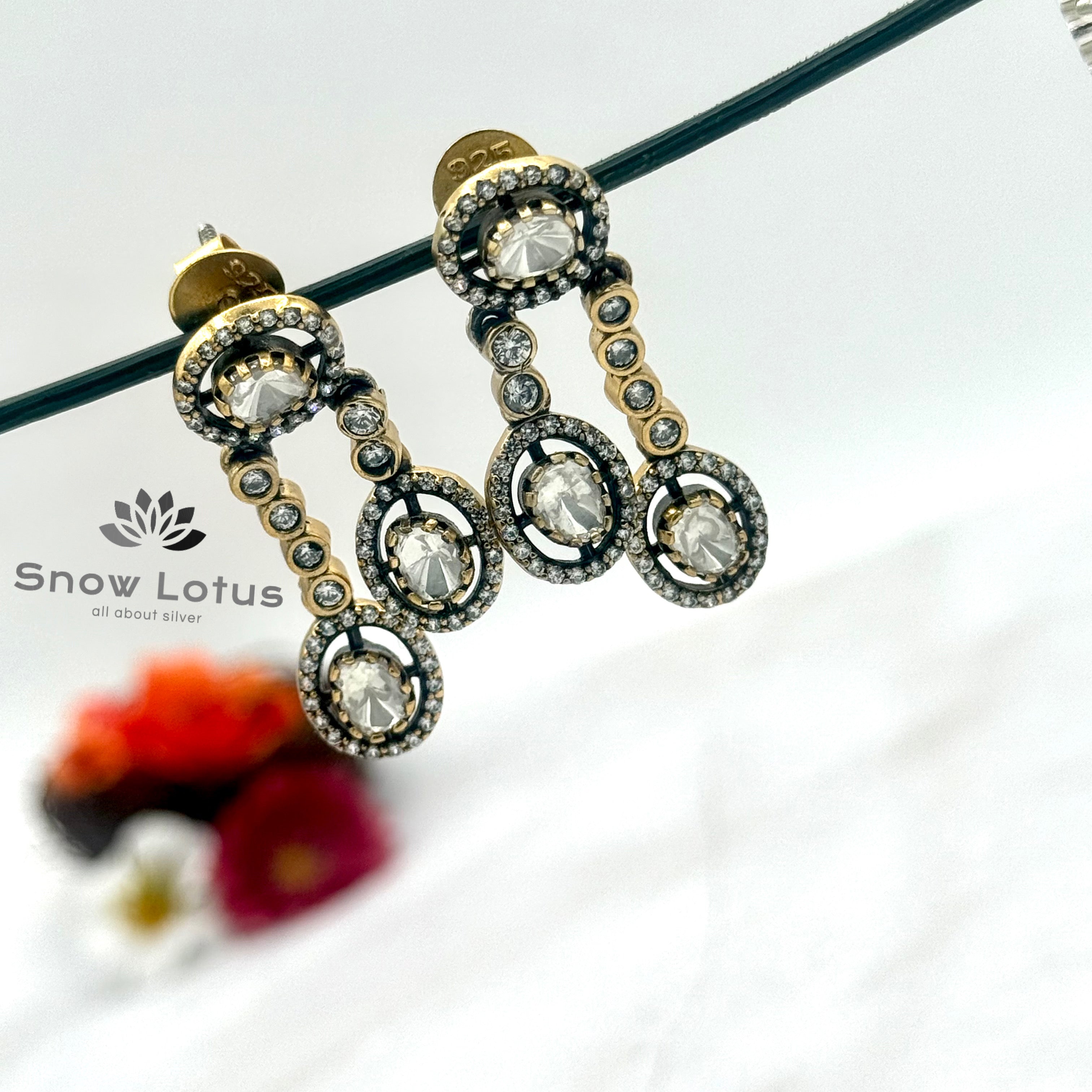 Elegant Moissanite Neckpiece With Earrings