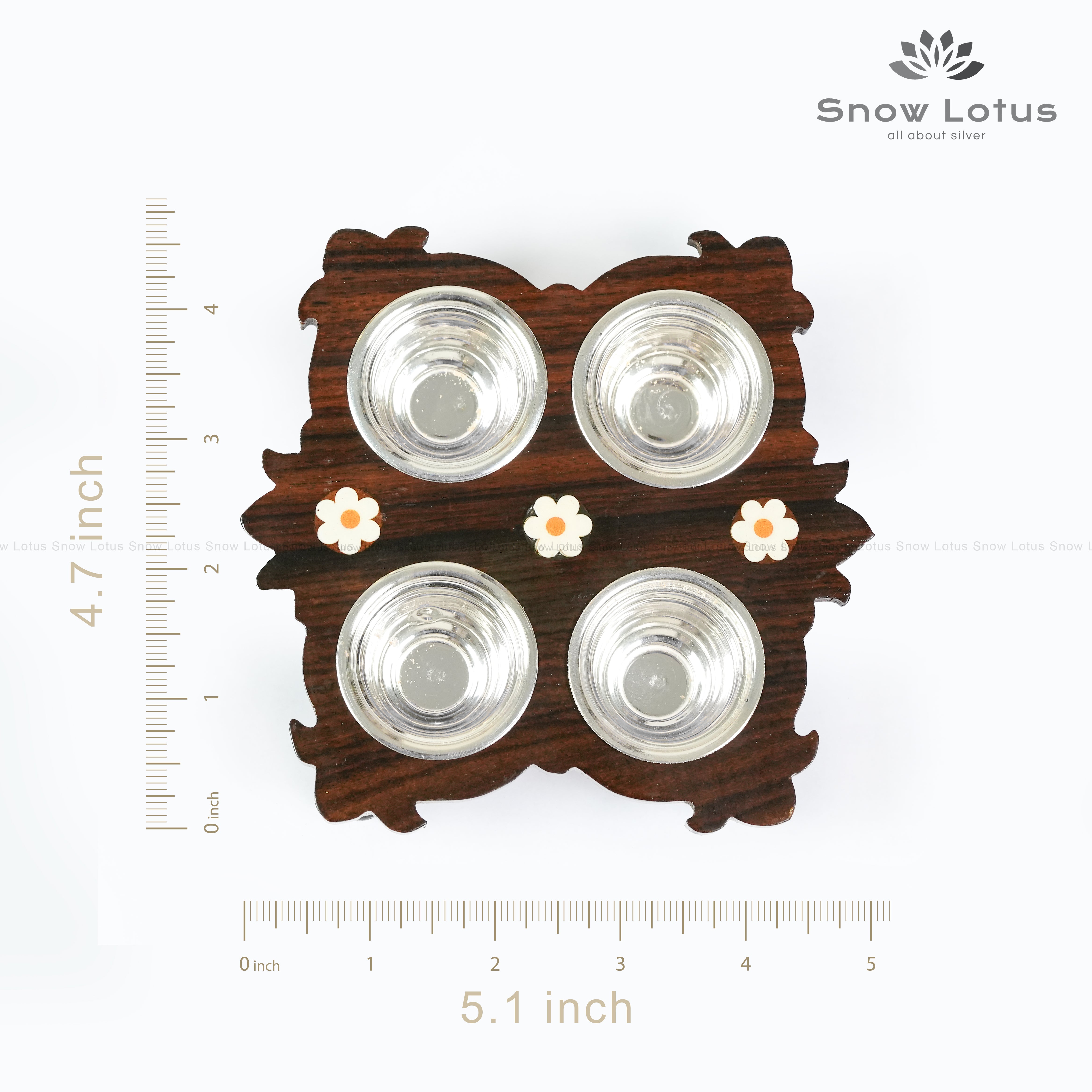 4 Cup Wooden Panchapali