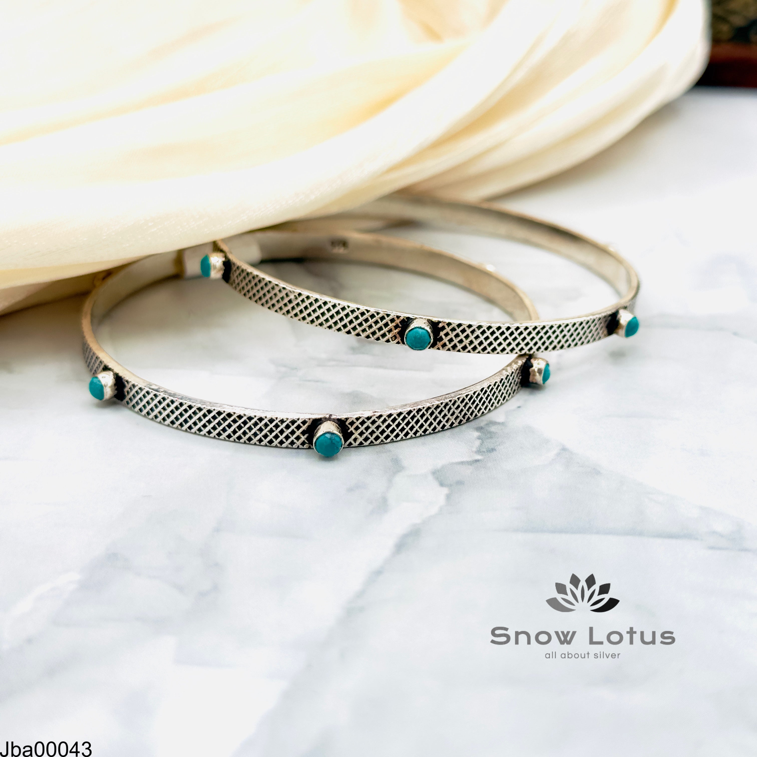 Turquoise Bangle Pair 2.6