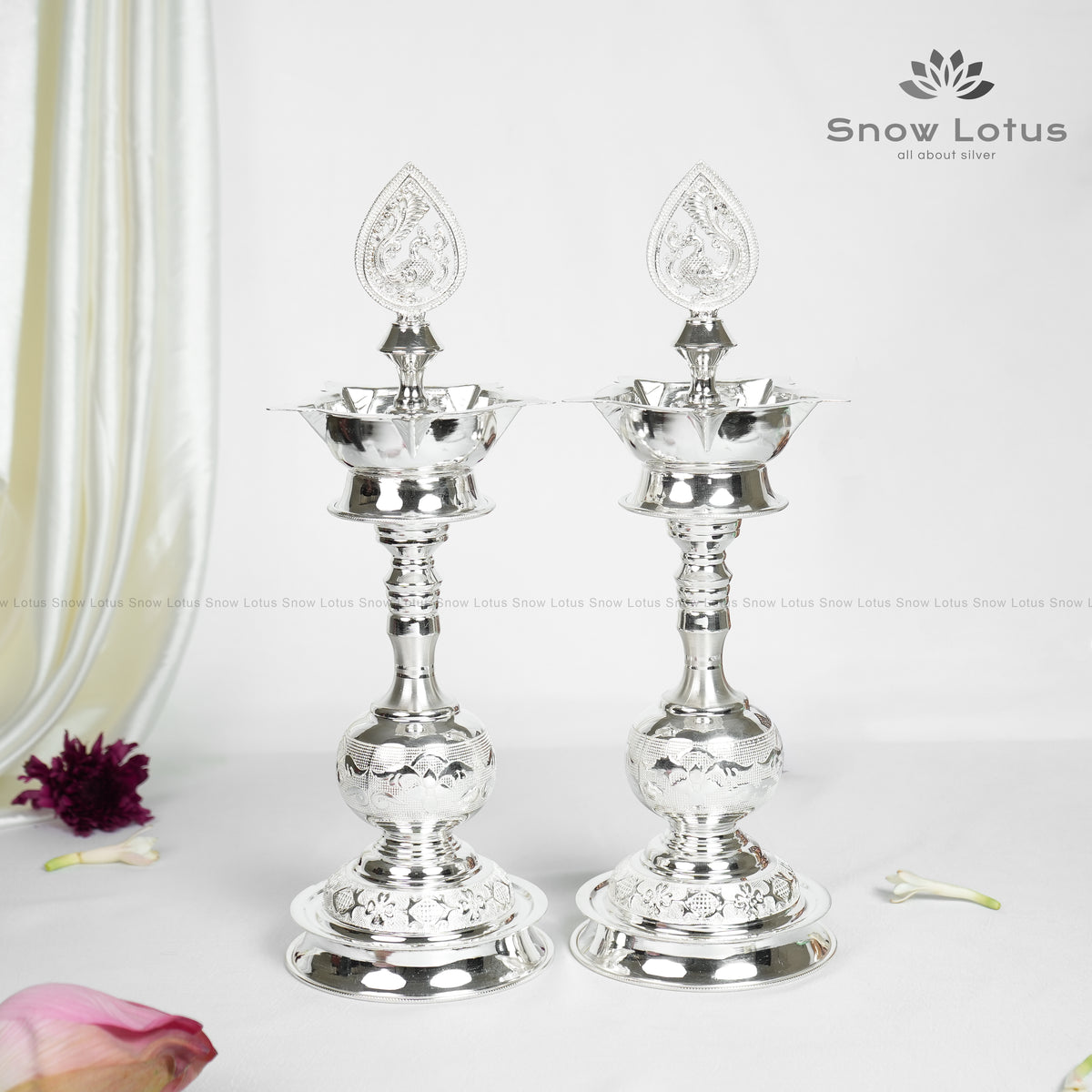 Nakshi Peacock Drop Diyas
