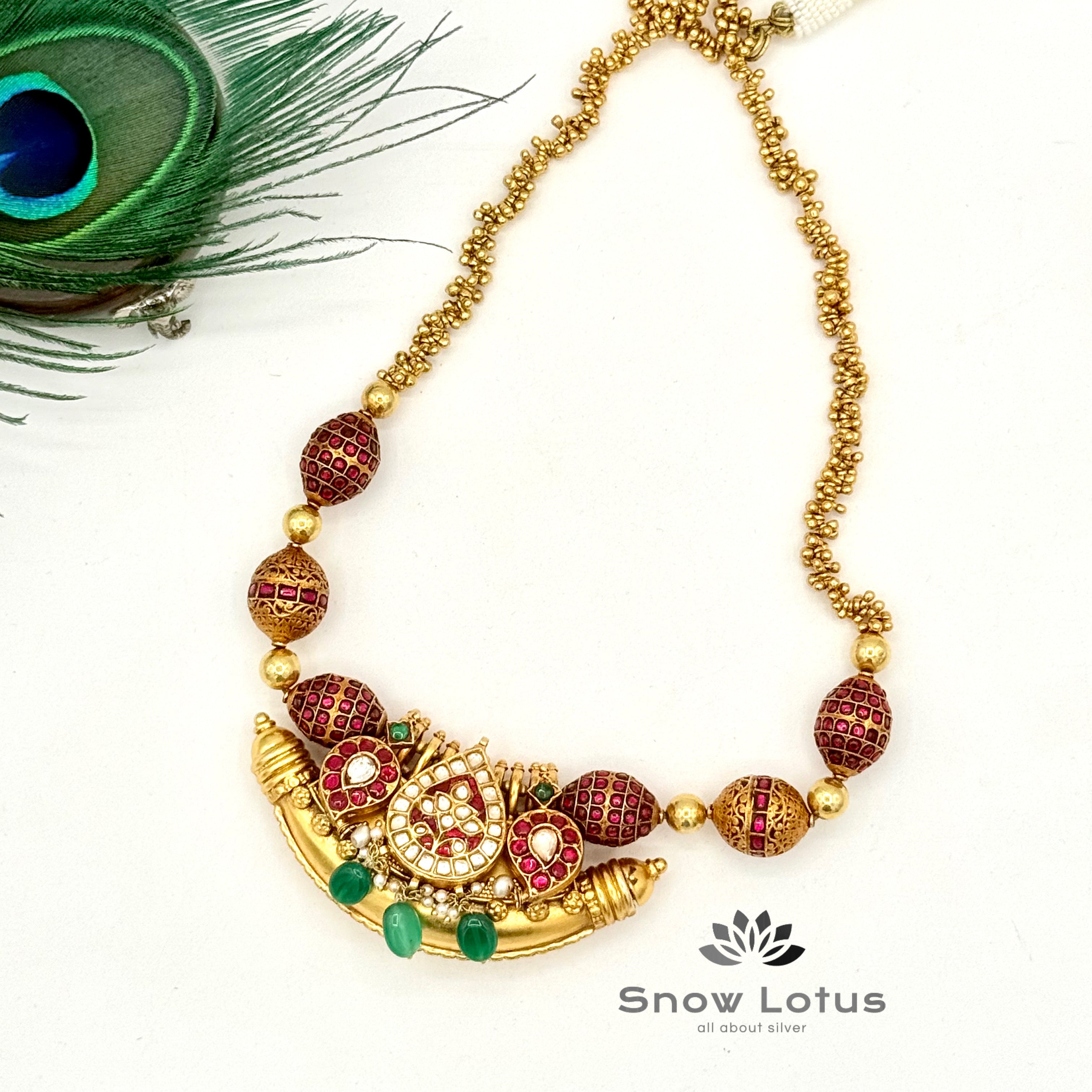 Kundan Balls Neckpeice