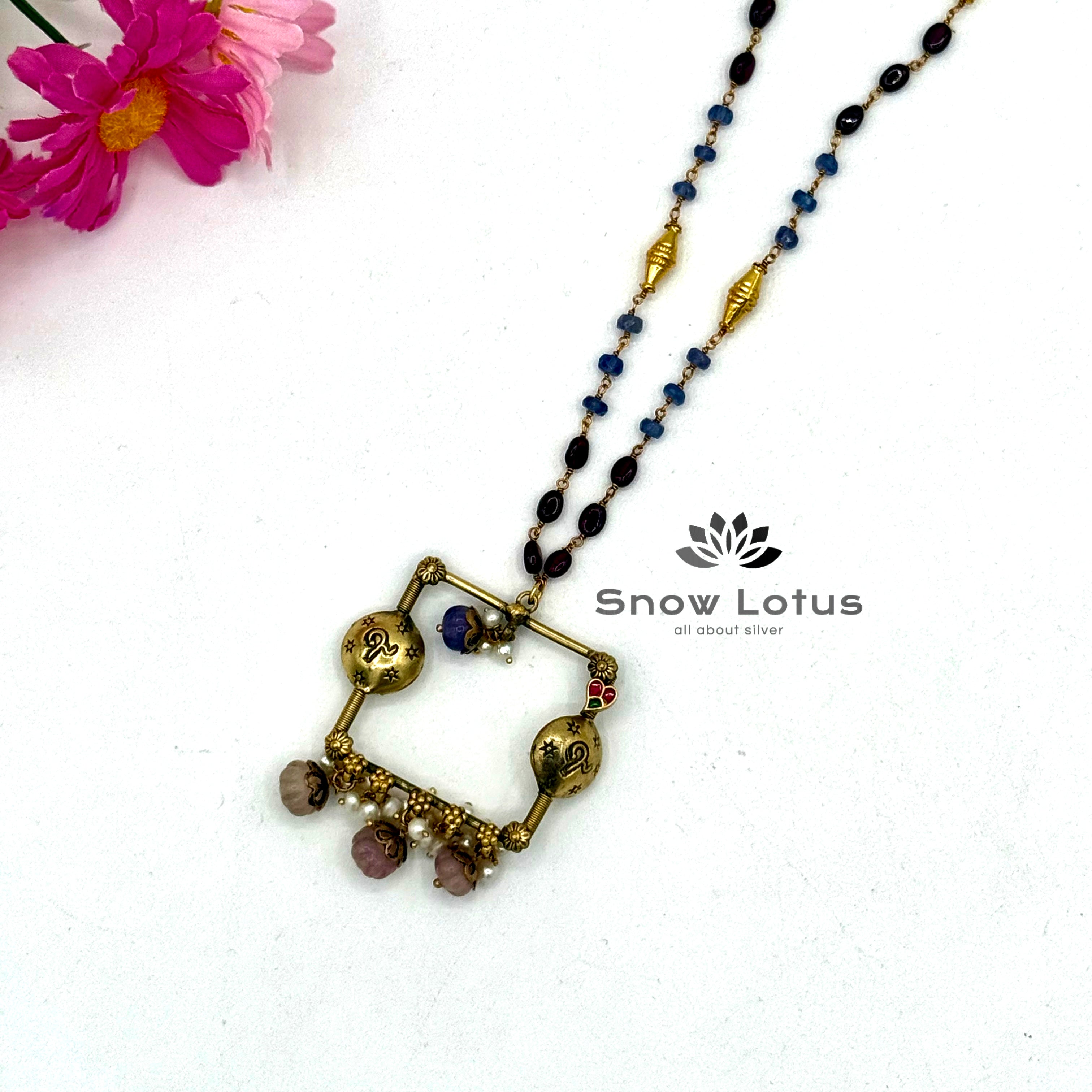 One of A Kind Purple Pearly Neckpiece