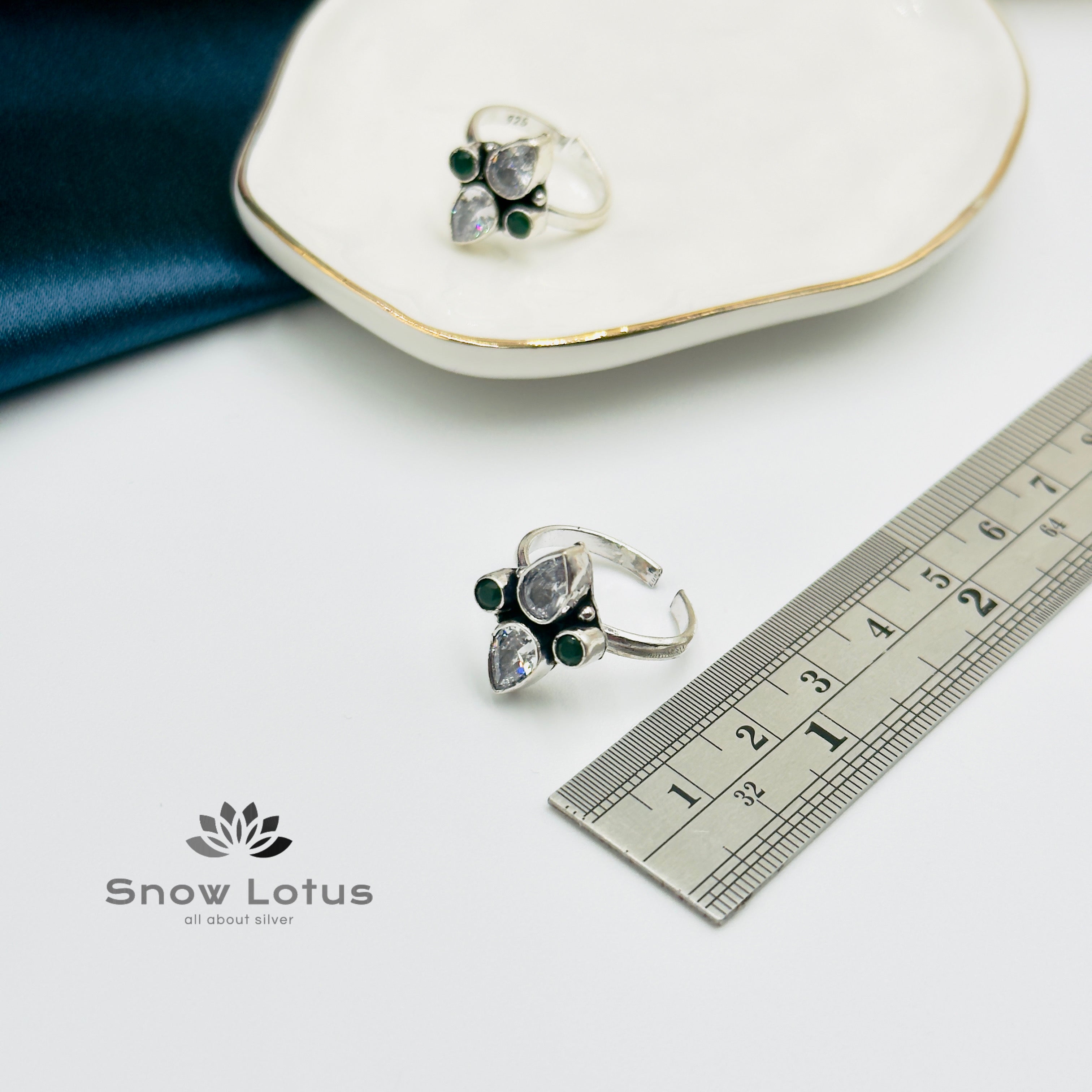 Toe Rings Cut Stone M22