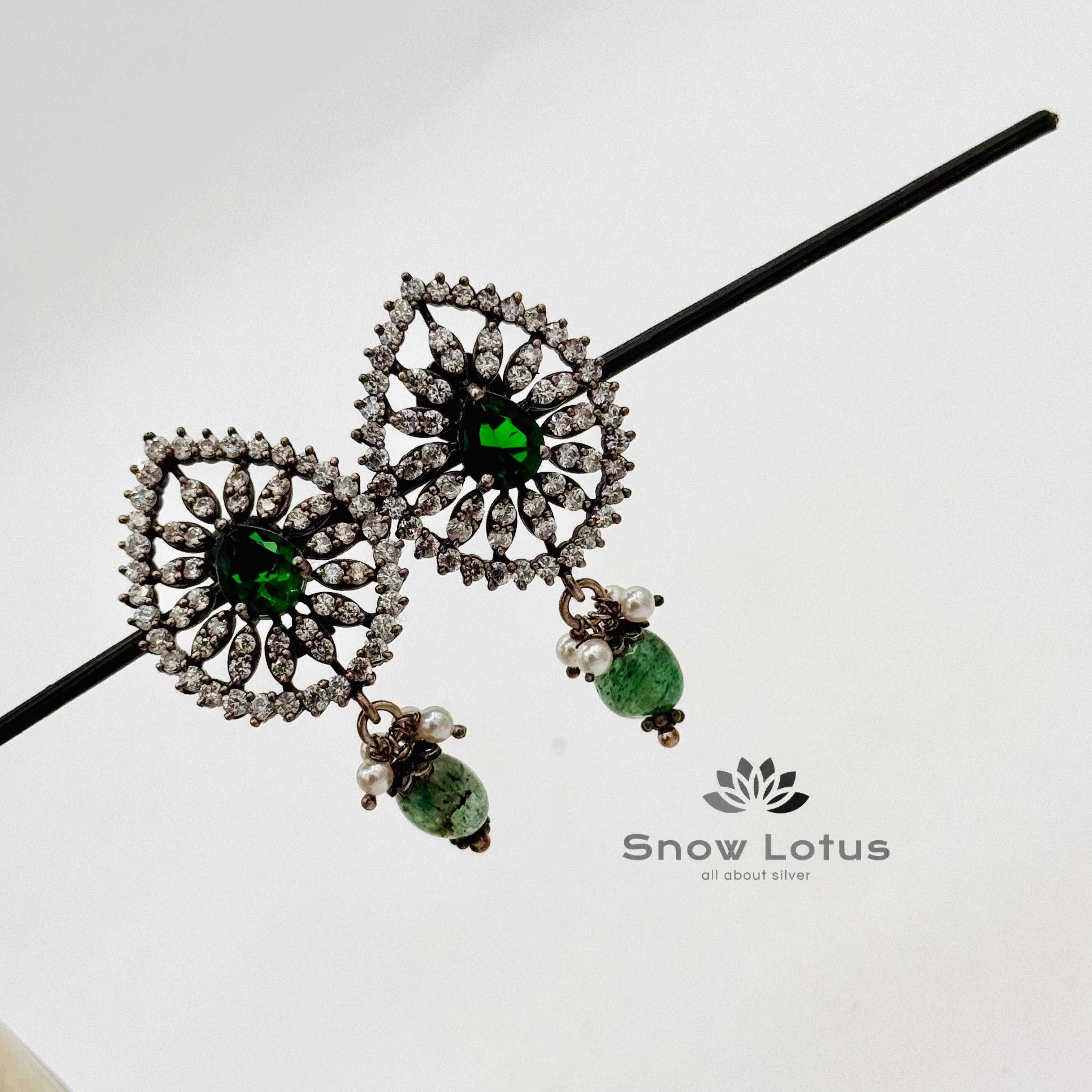 Glossy Green Studs