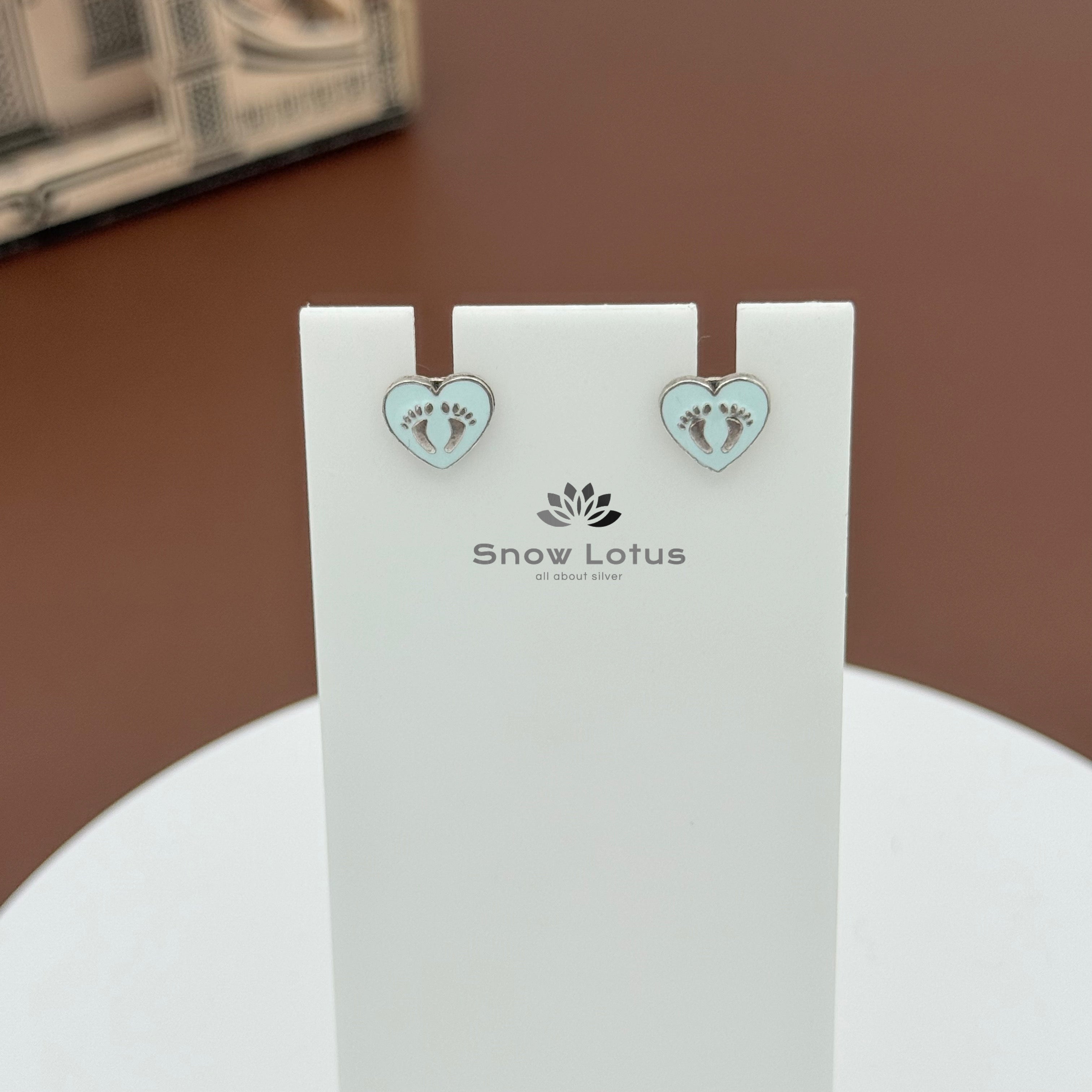 Baby foot print studs