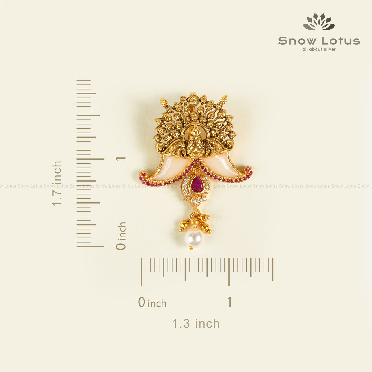 Ruby Radiance Antique Puligoru Pendant