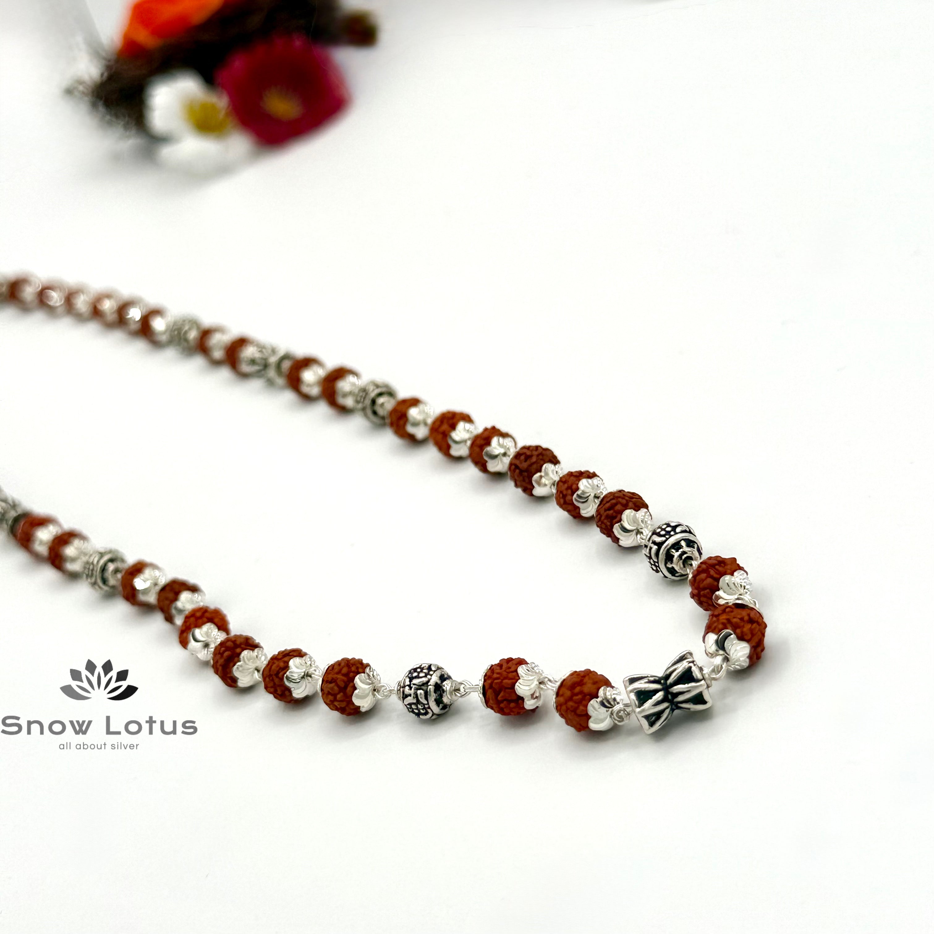 Damarukam Balls Rudraksha Mala