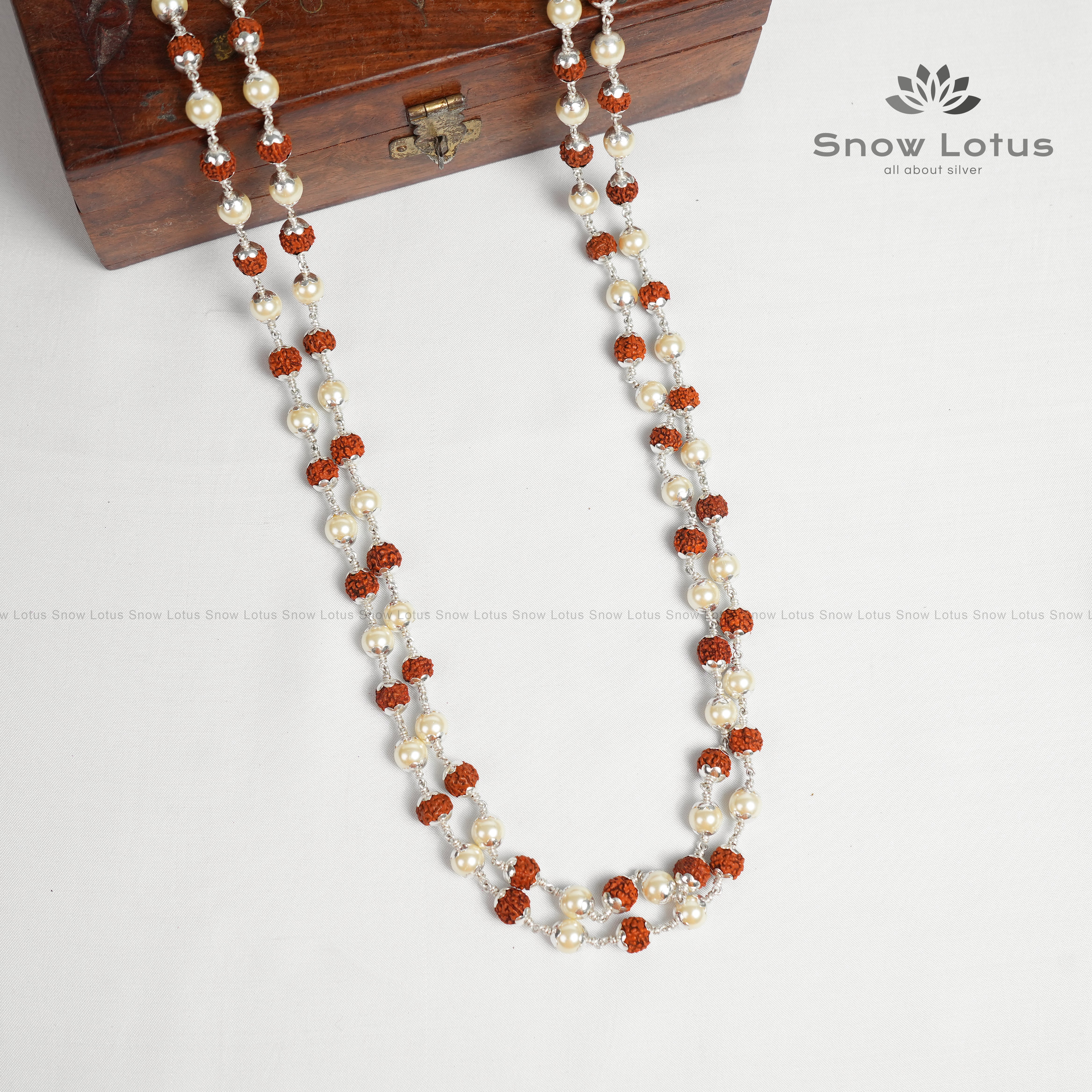 45 gms Pearl Rudrakshi Mala
