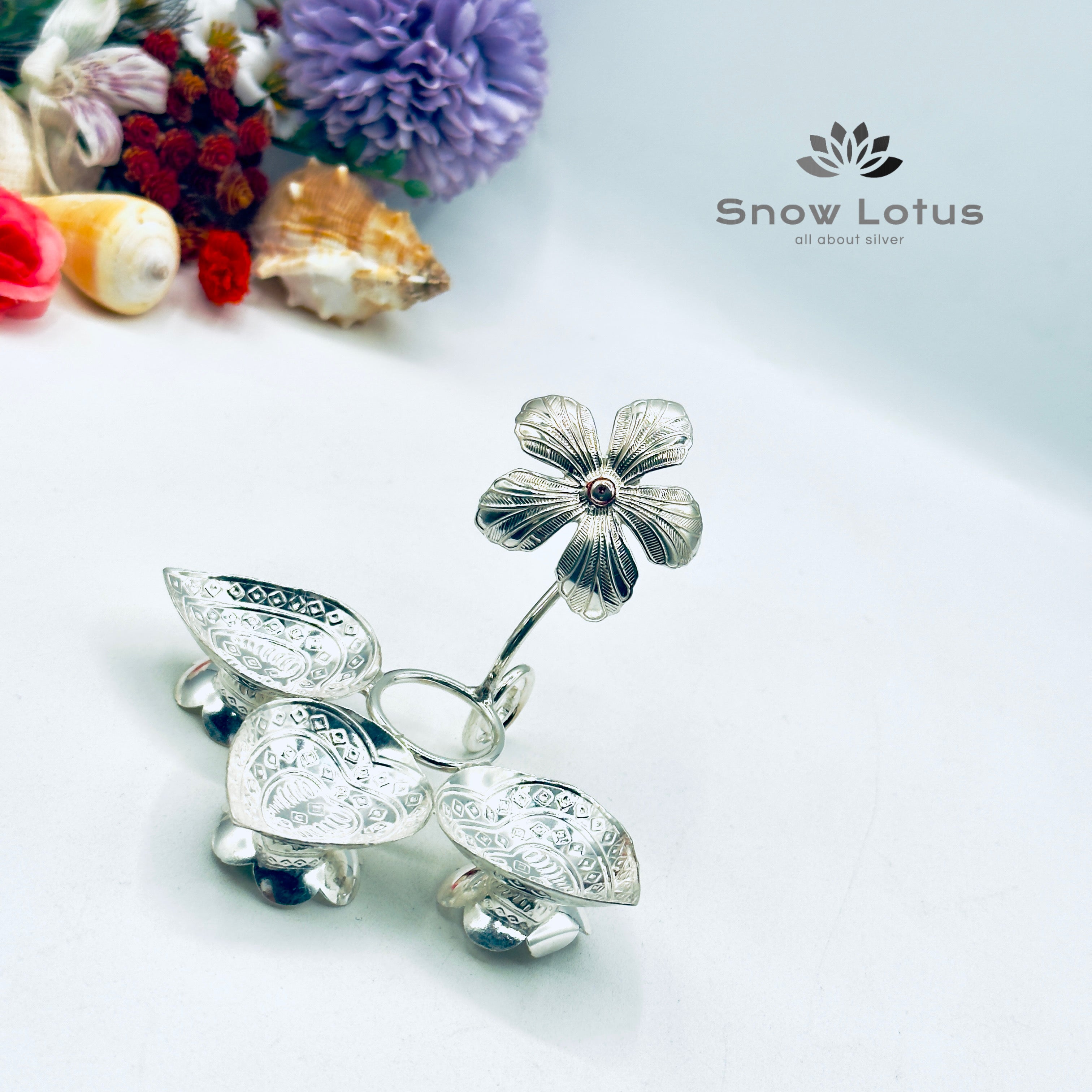 Enamel Flower Stand Diya Single