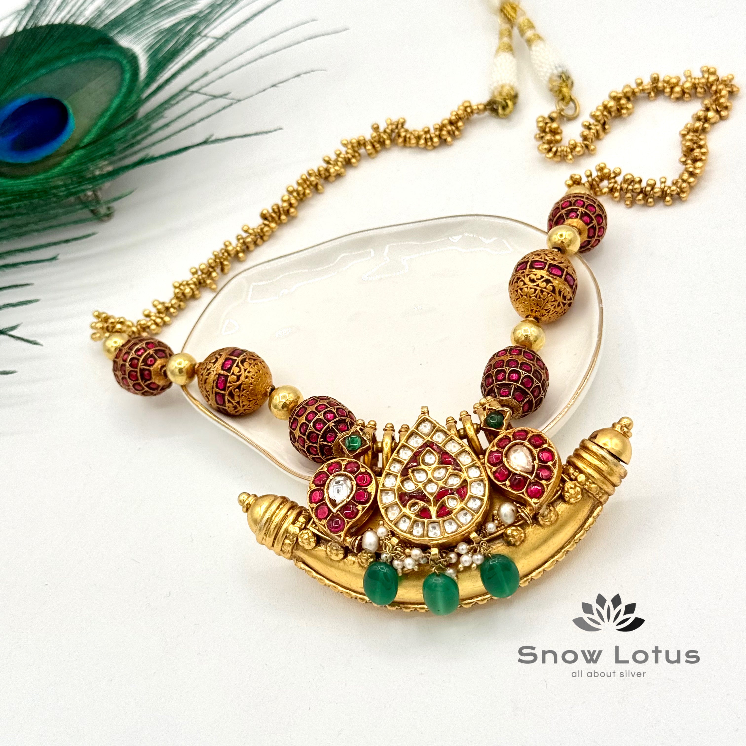 Kundan Balls Neckpeice