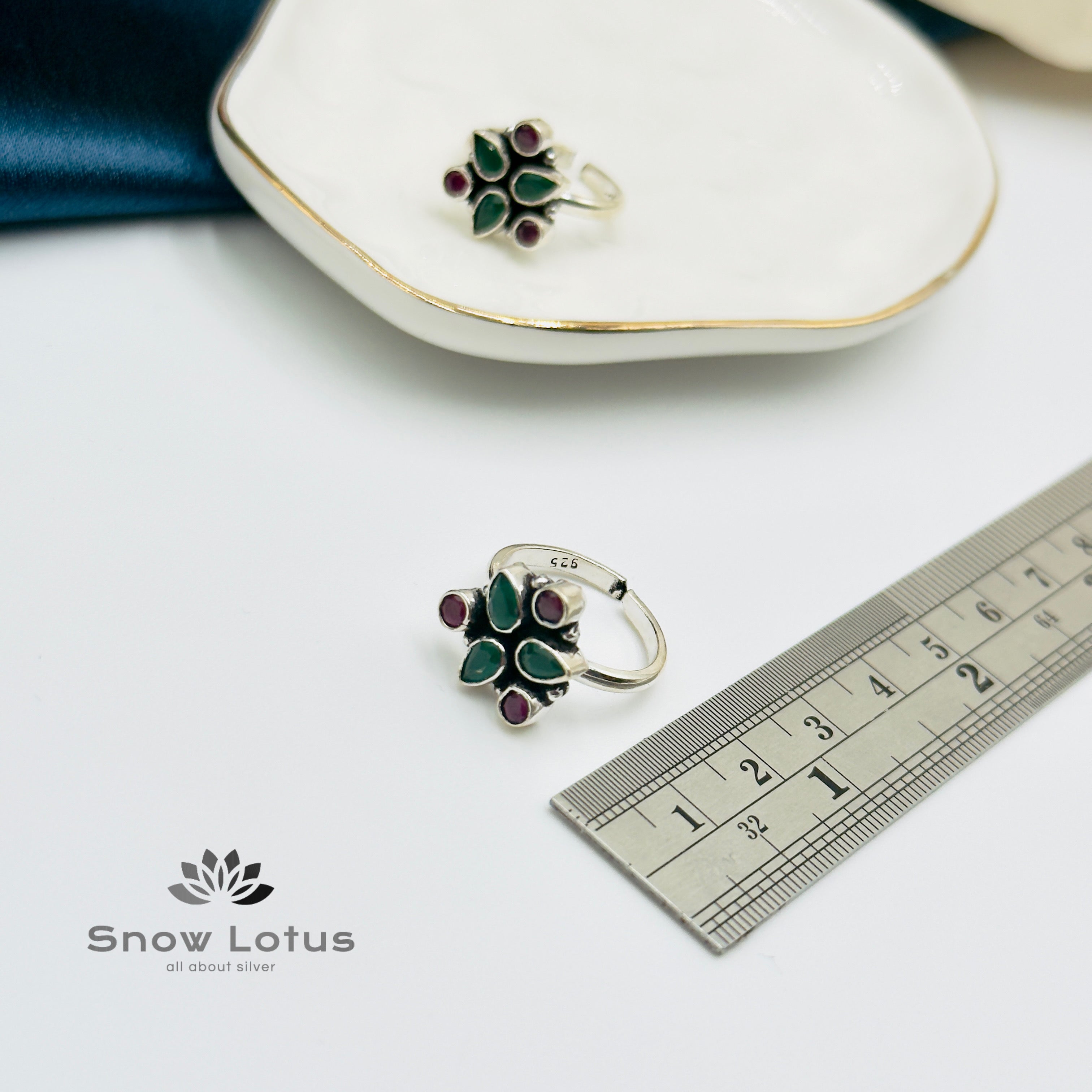 Toe Rings Cut Stone M24