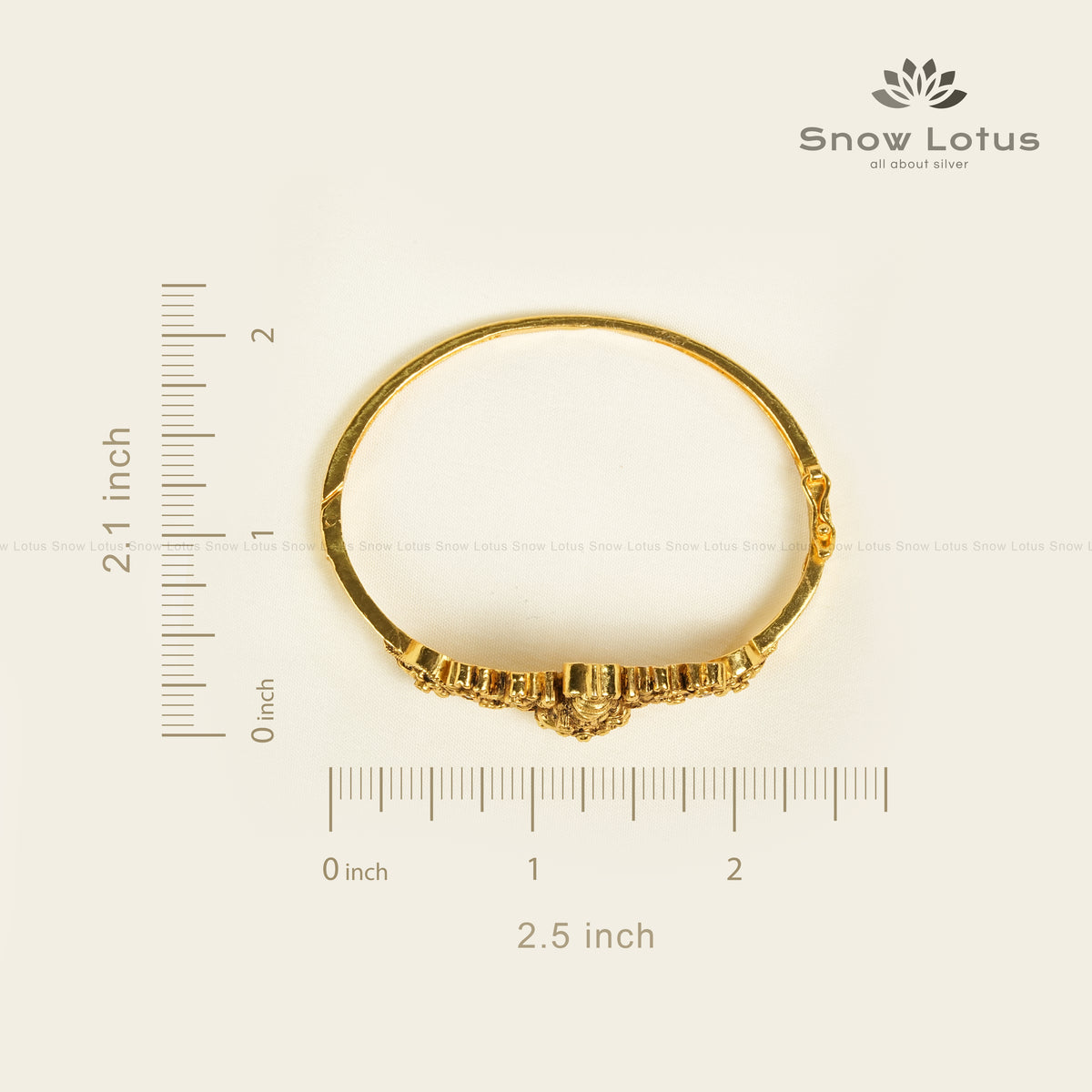 Floral Elegance Antique Lakshmi Oval Kada Bracelet