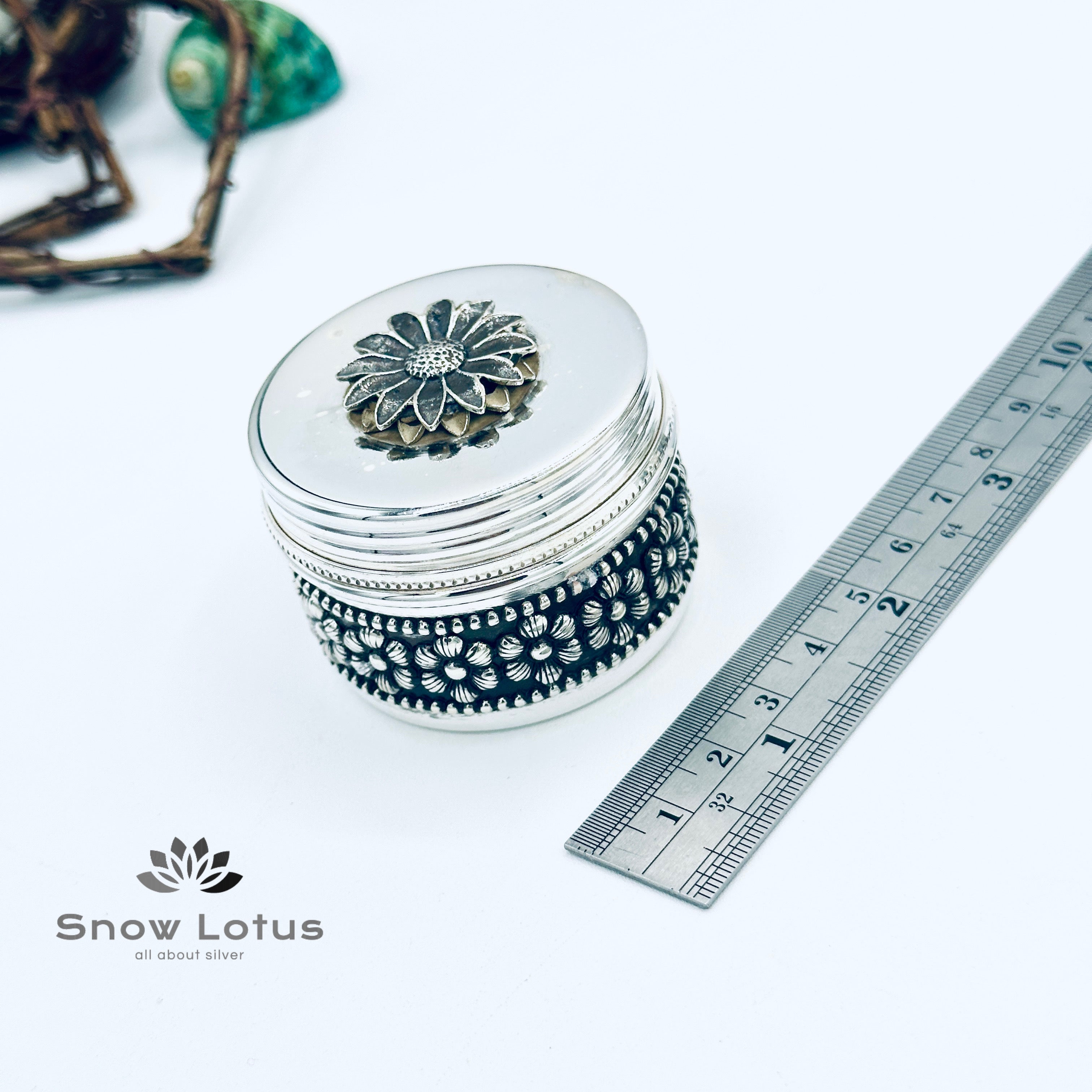 Antique Box with Flower Top