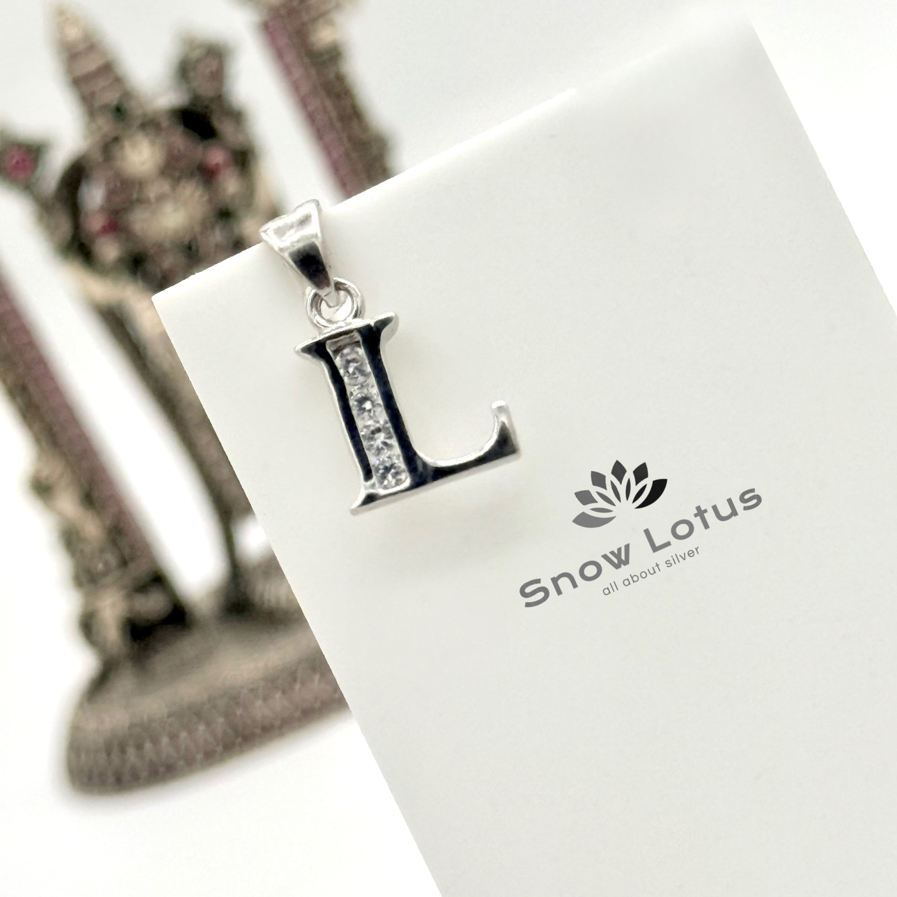 L Alphabet CZ Pendant Big