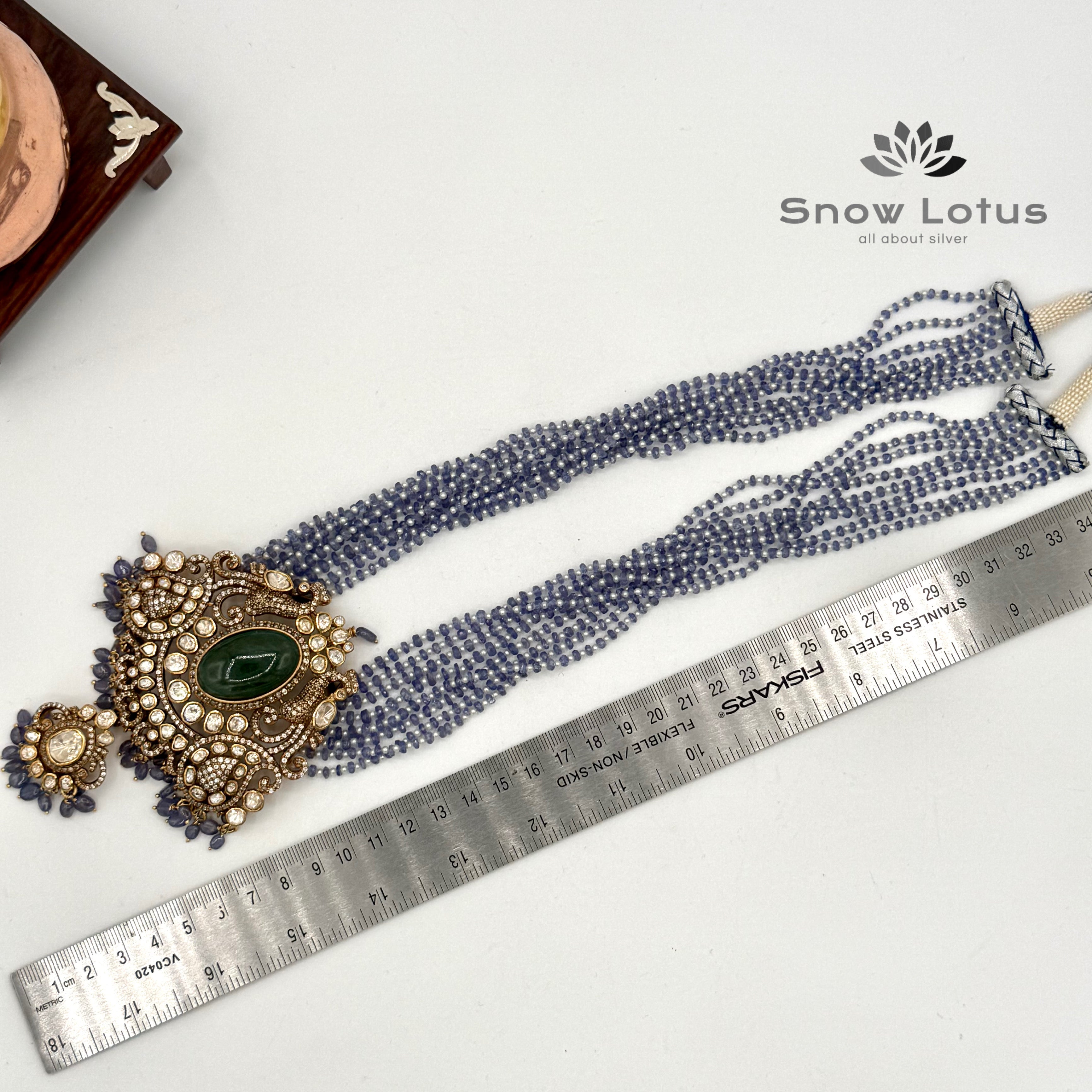 Amethyst Moissanite Neckpiece