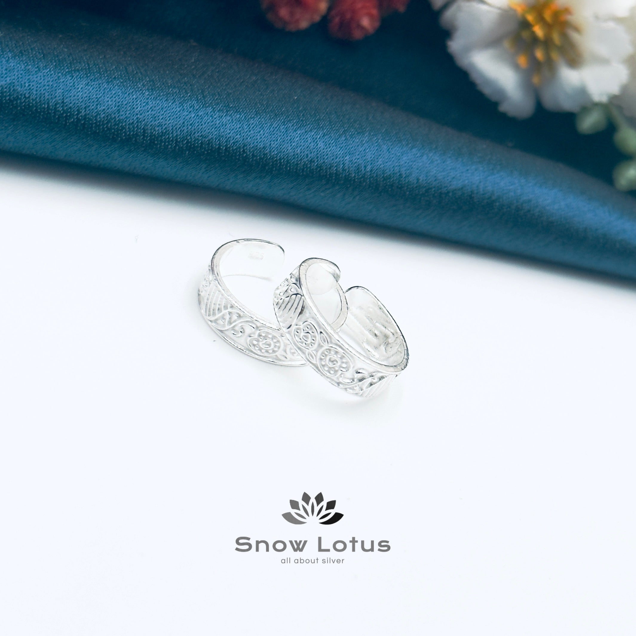 Toe Rings Silver Plain M5