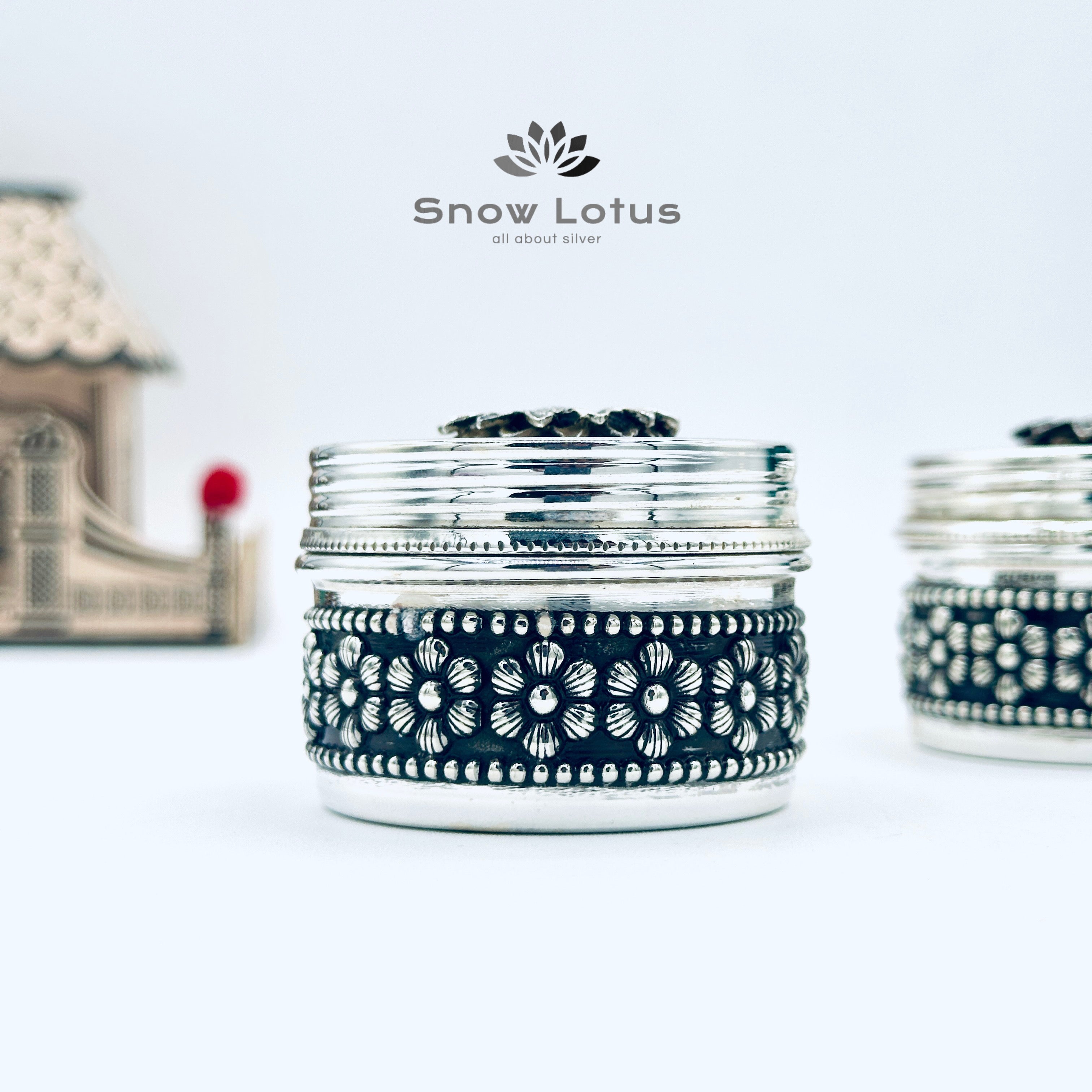 Antique Box with Flower Top