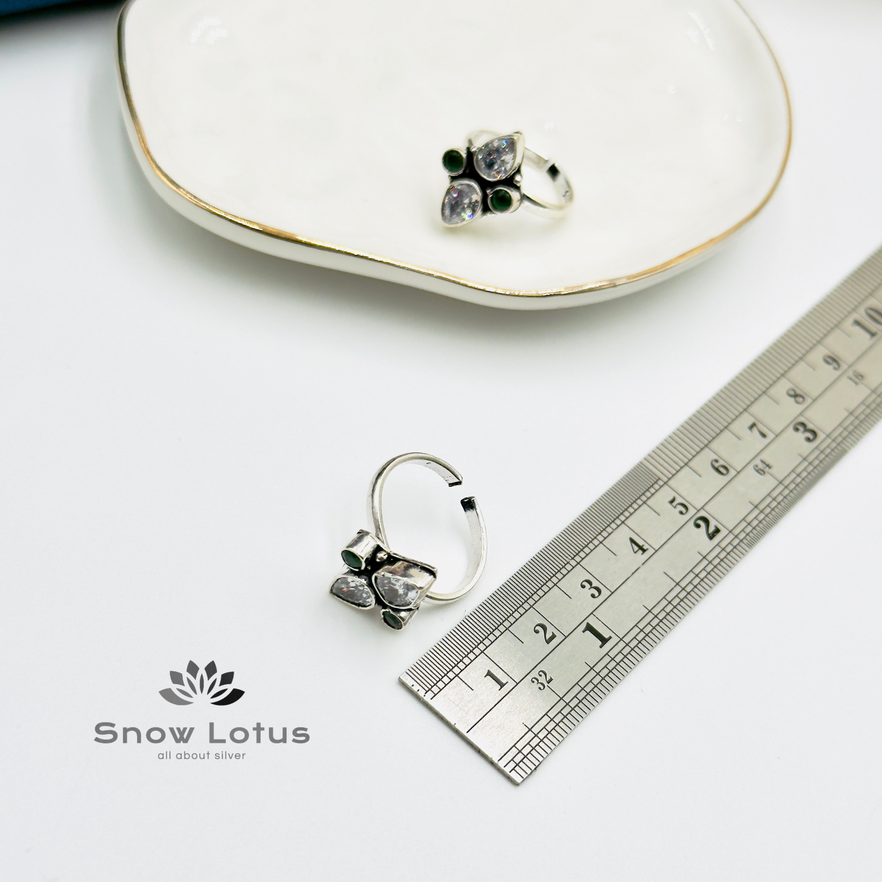 Toe Rings Cut Stone M26