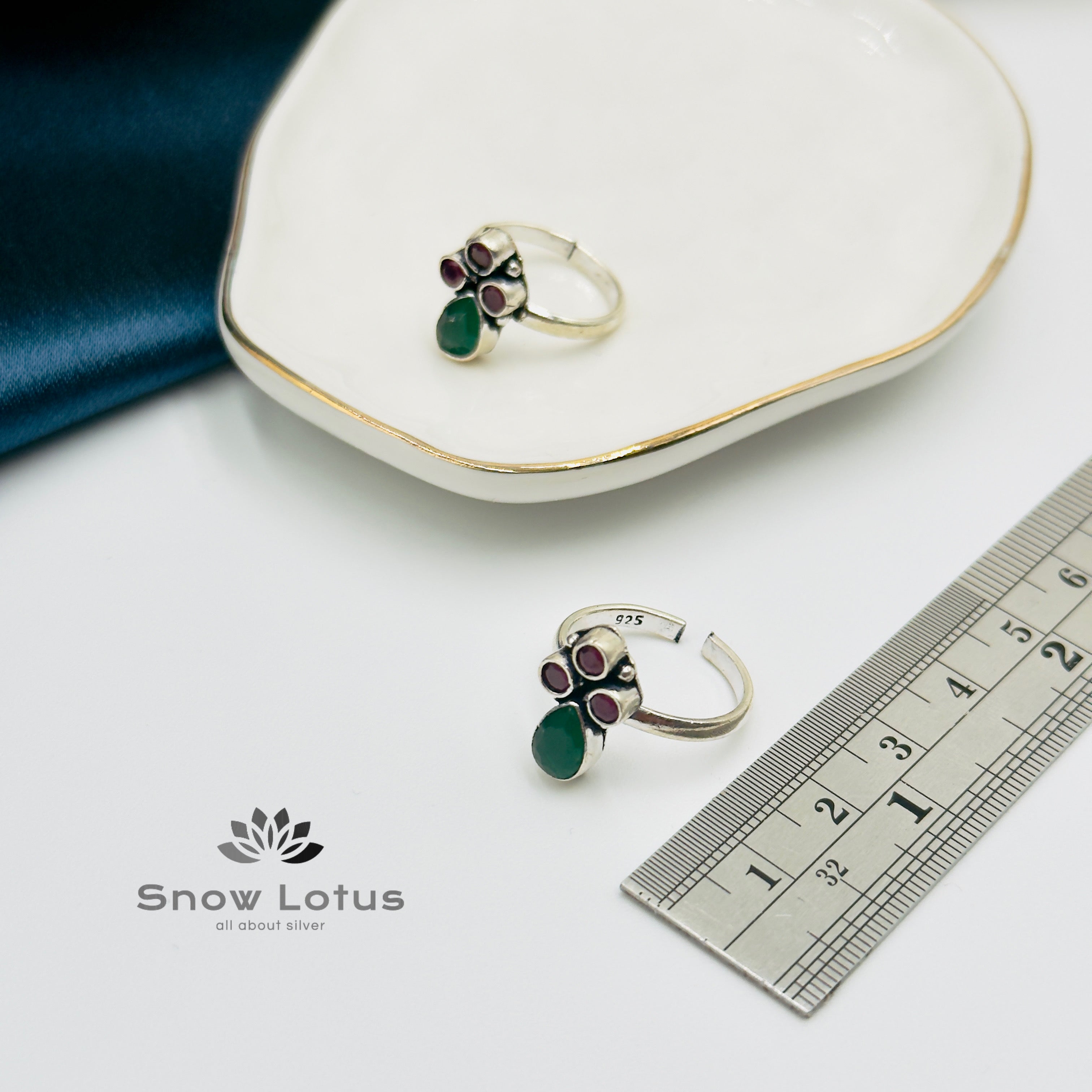 Toe Rings Cut Stone M21