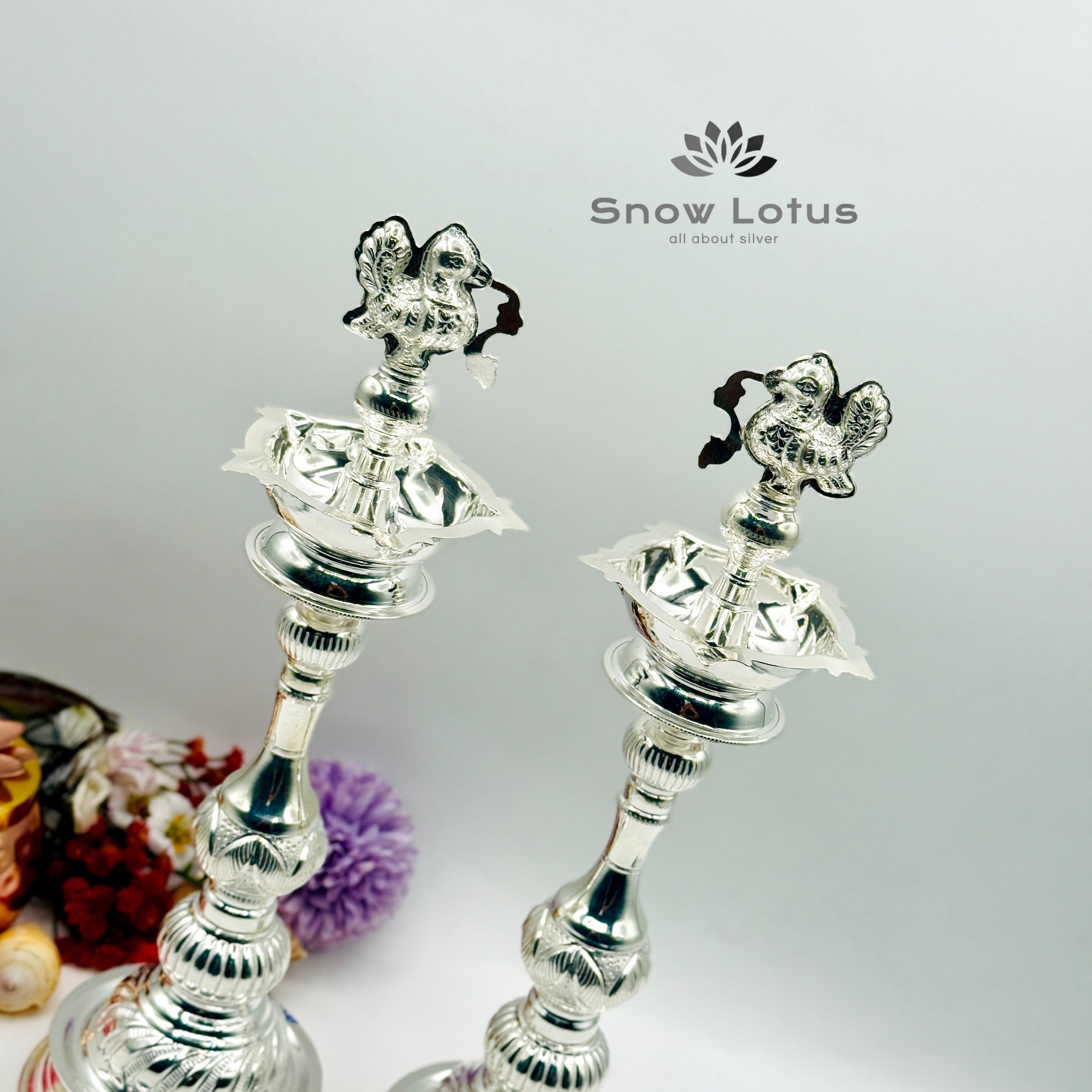 Long Diyas Nakshi with Peacock M3