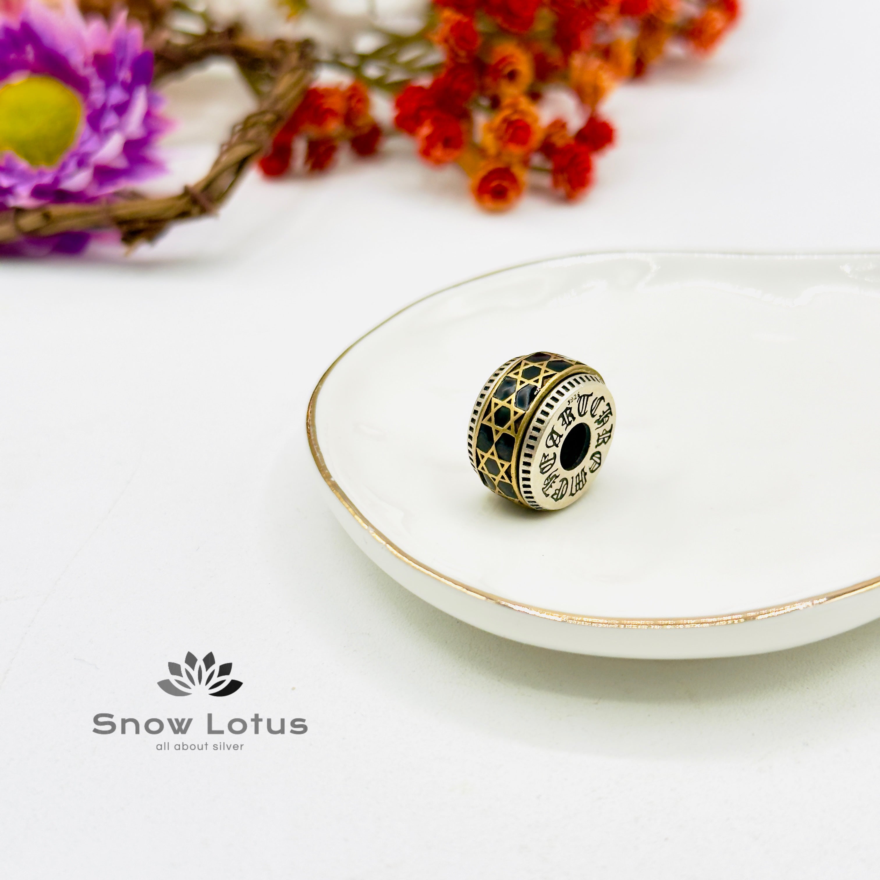 Round Dual tone Pendant