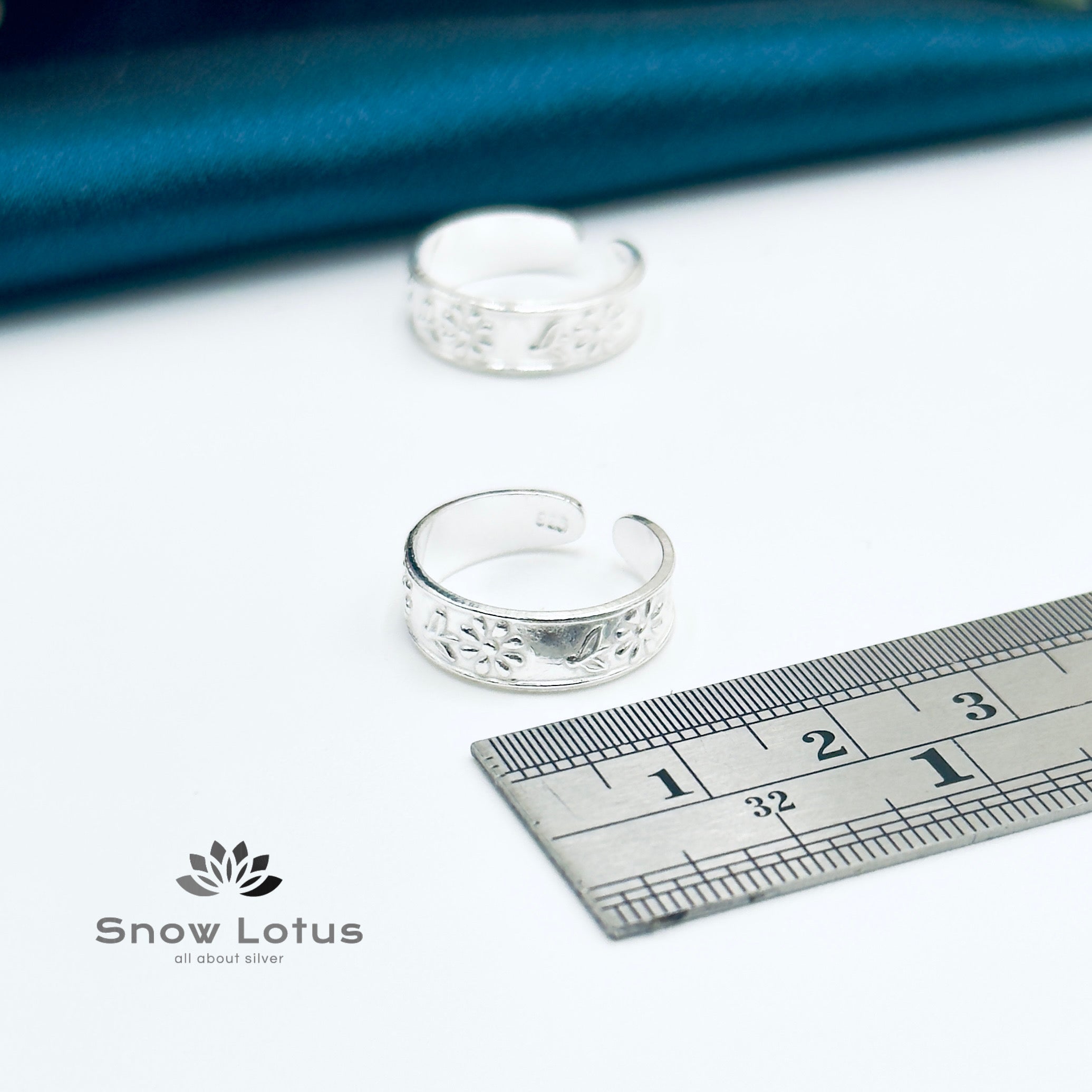 Toe Rings Silver Plain M3