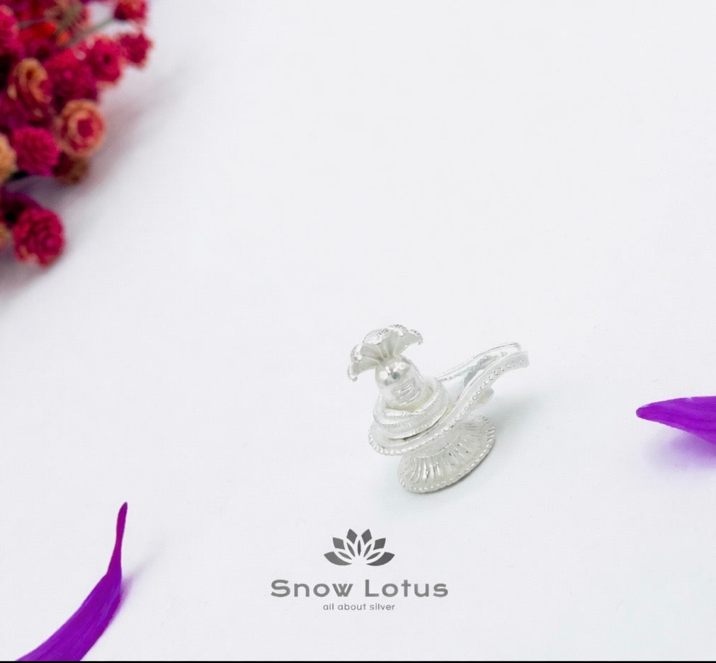 Shiva Lingam Naga Padiga Silver solid 3D