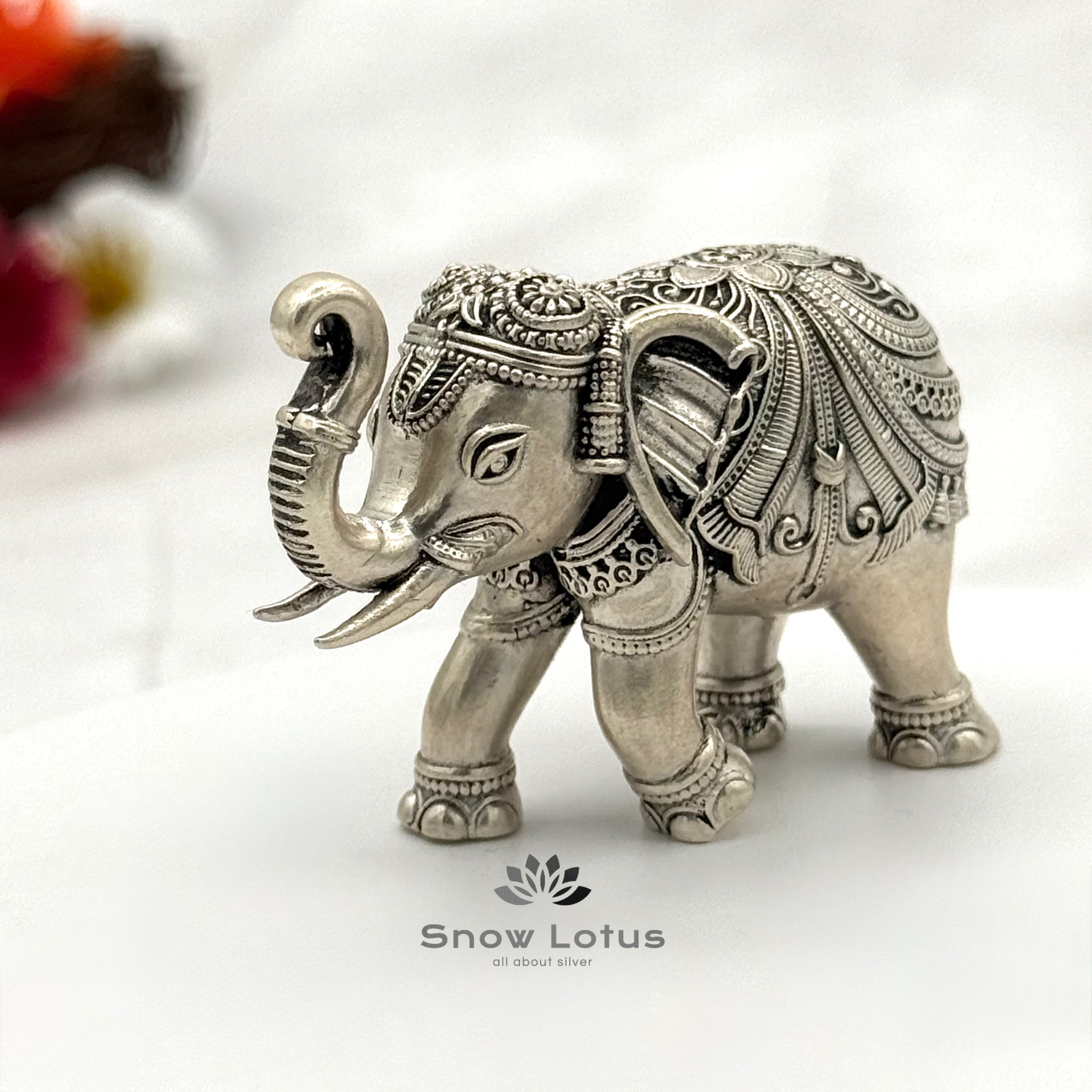 Elephants Pair Antique Hollow