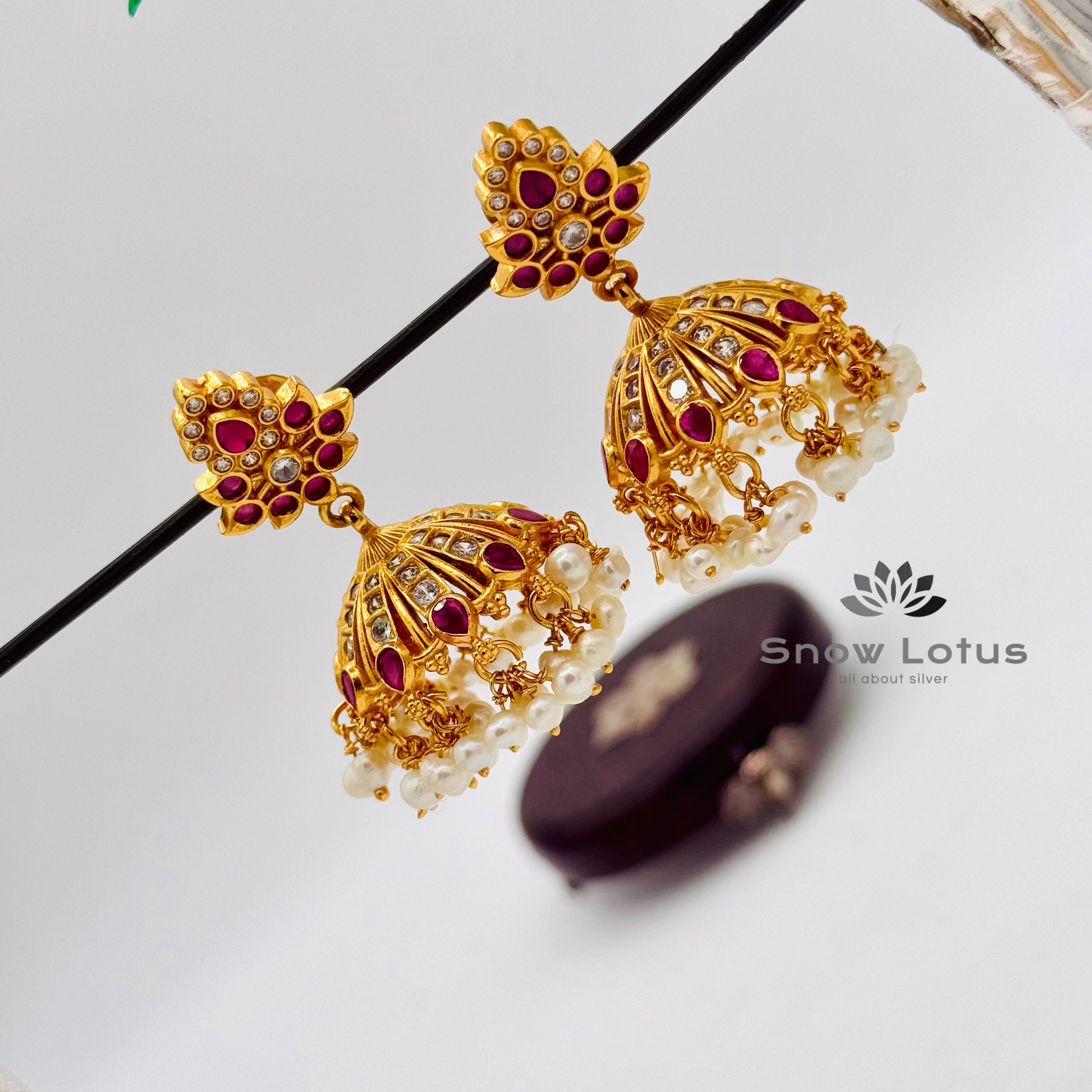 Elegant pearly jhumka