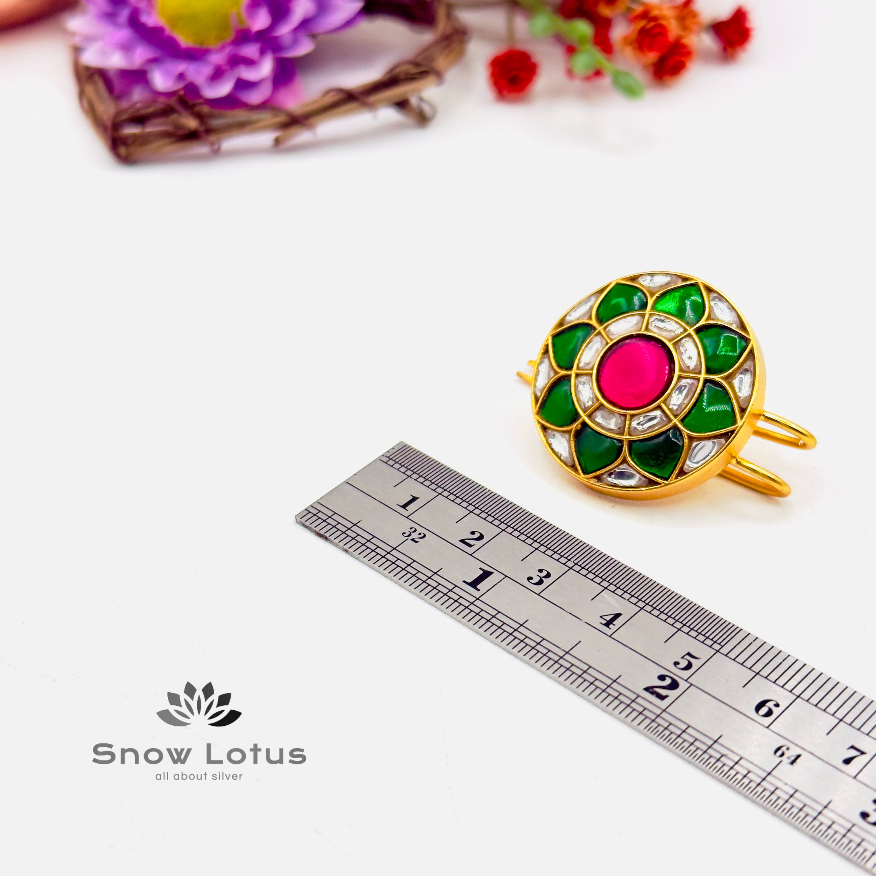 MultiColor Kundan Hair Accessory