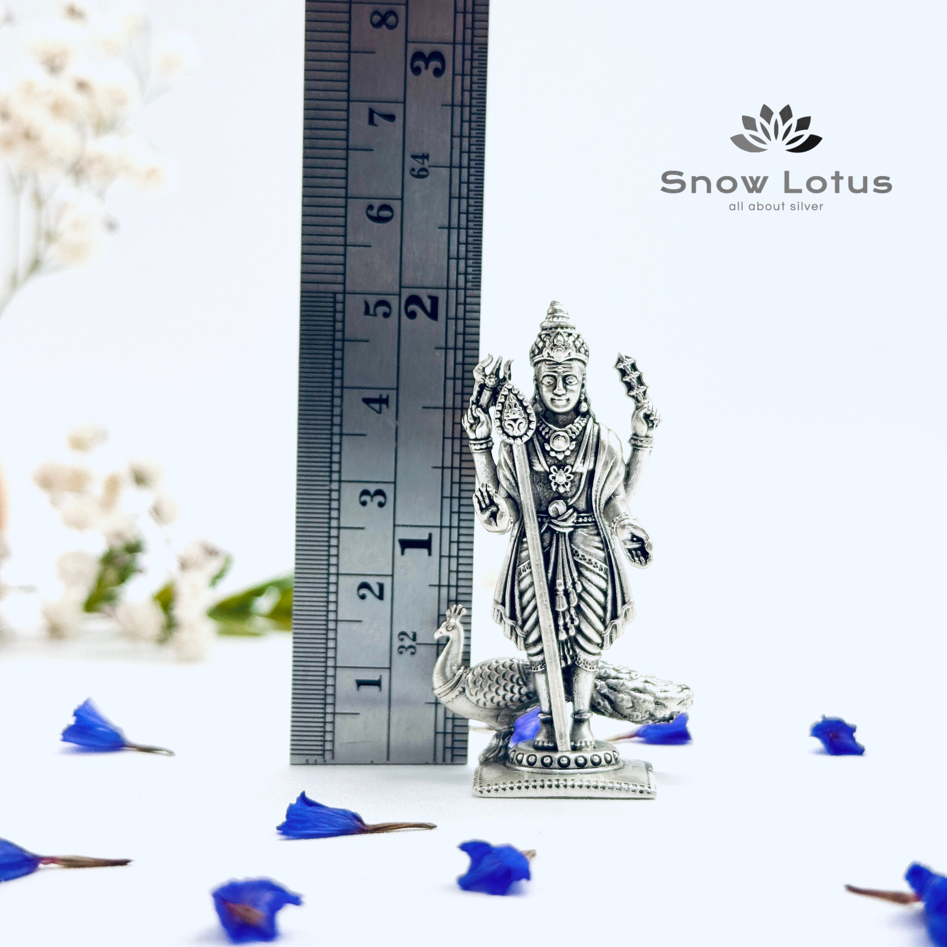 Antique Subramanya swamy with peacock 3D(Murugan)