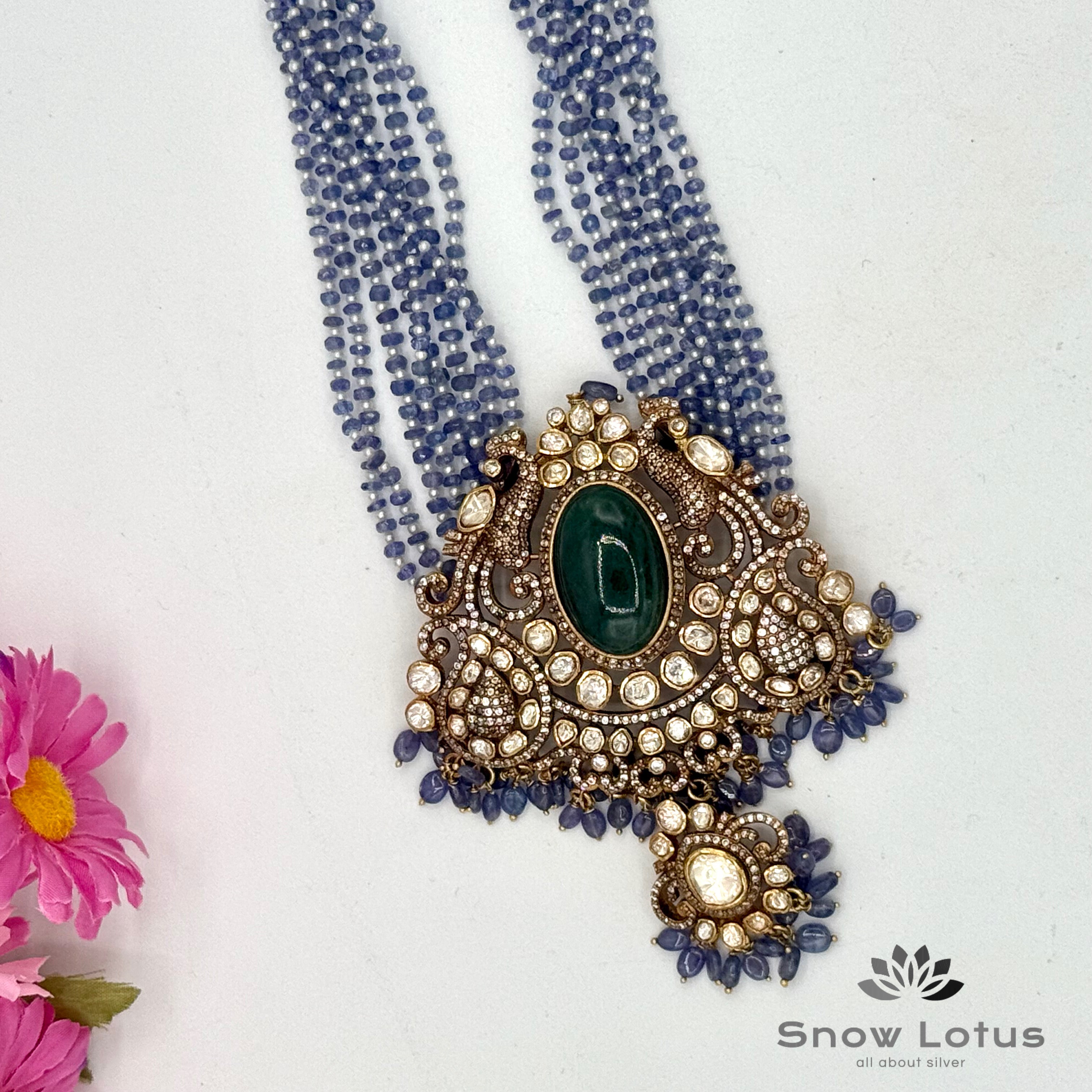 Amethyst Moissanite Neckpiece