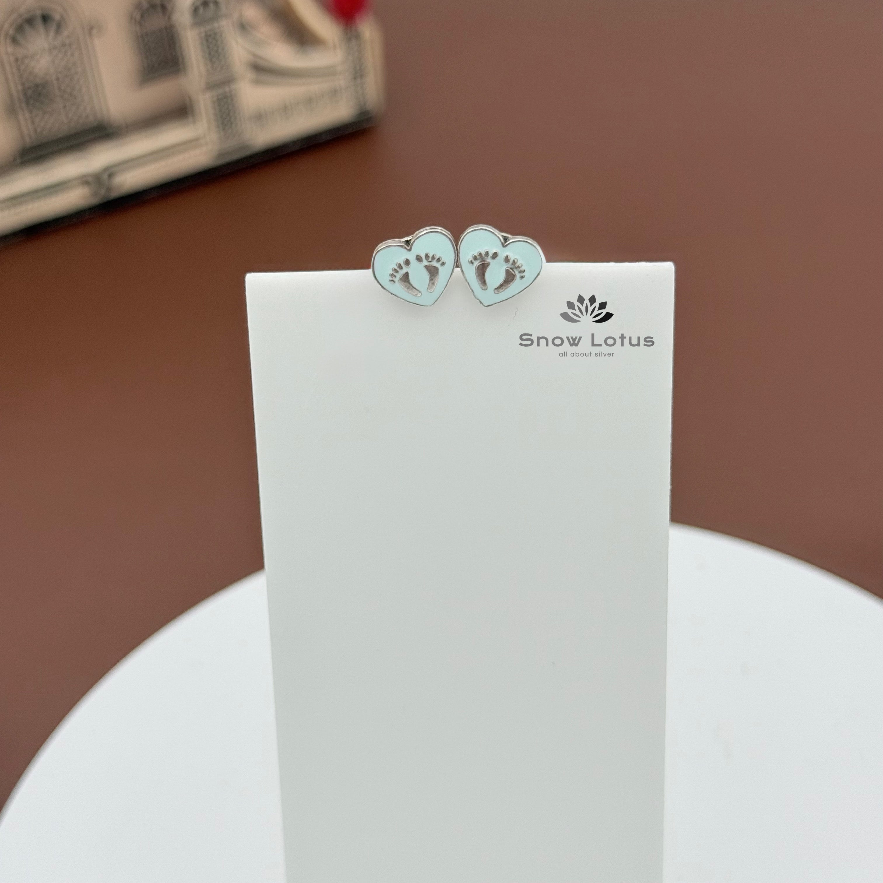 Baby foot print studs