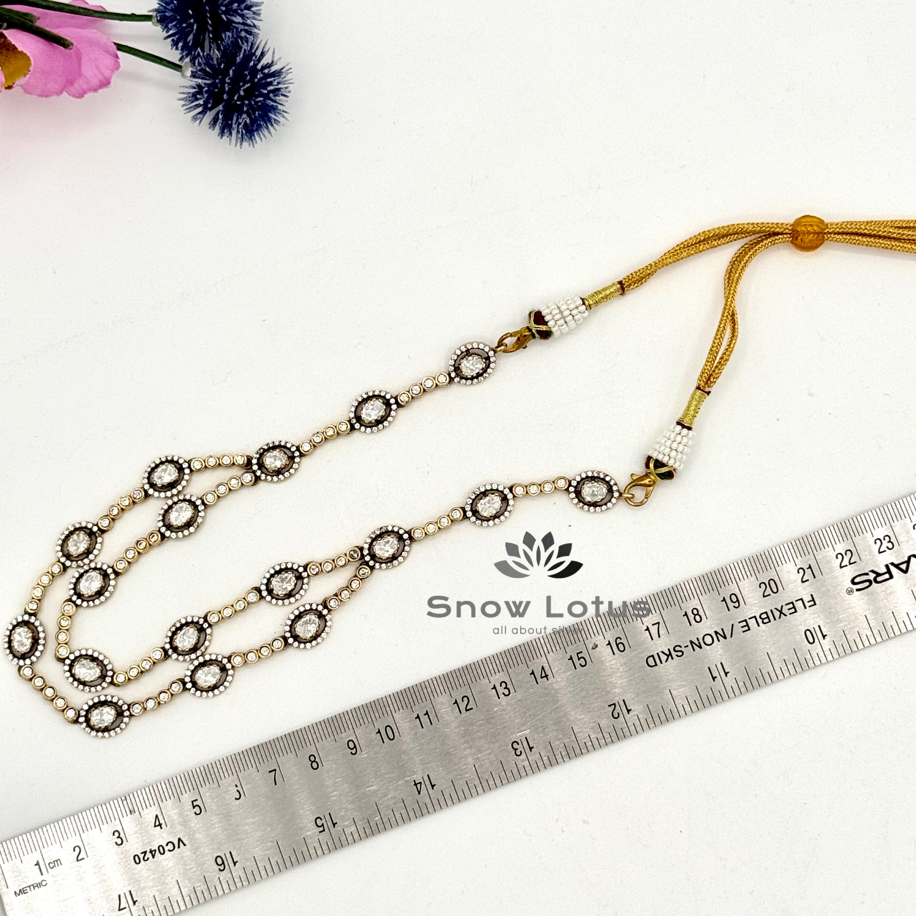 Elegant Moissanite Neckpiece With Earrings